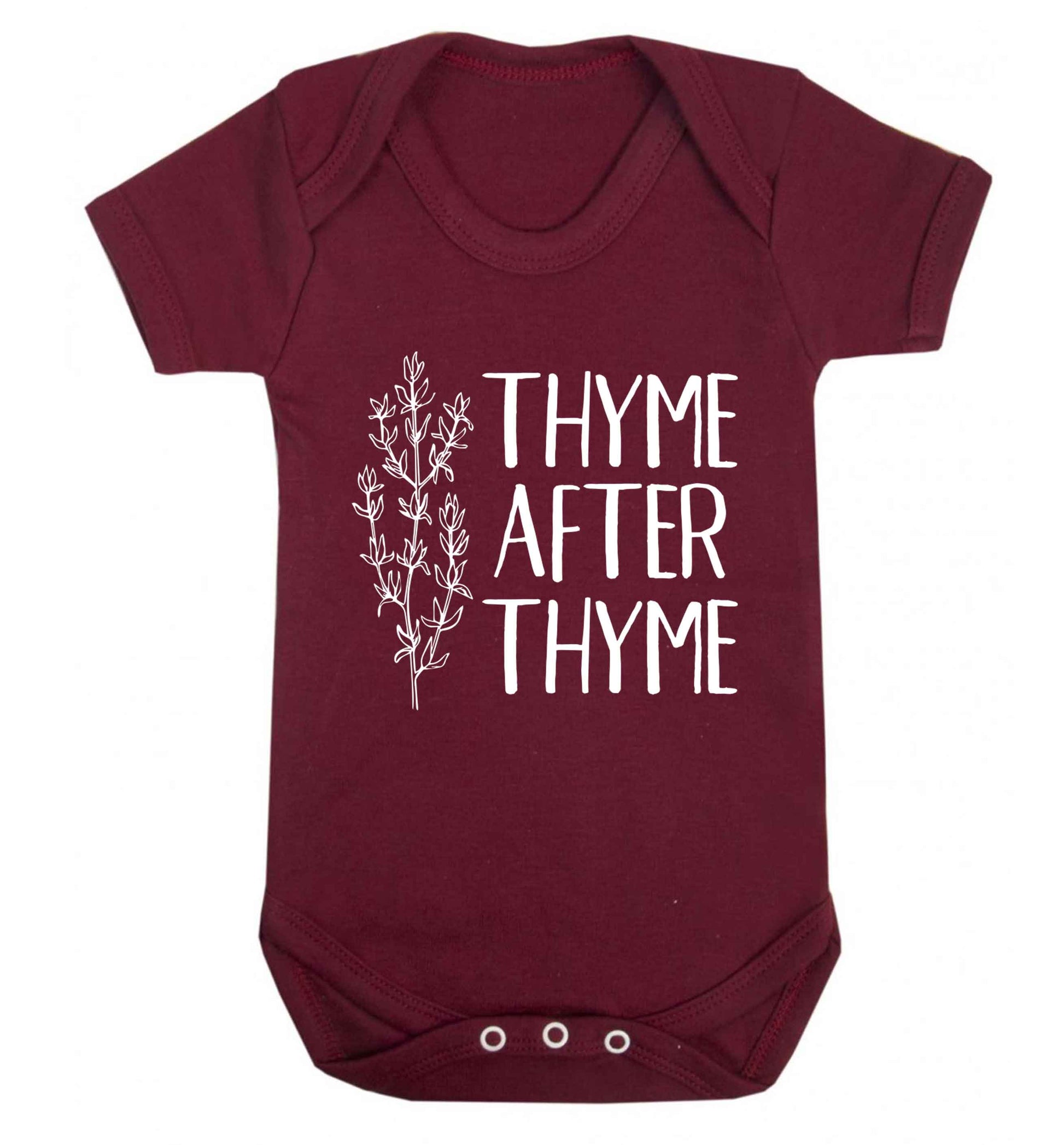 Thyme after thyme Baby Vest maroon 18-24 months
