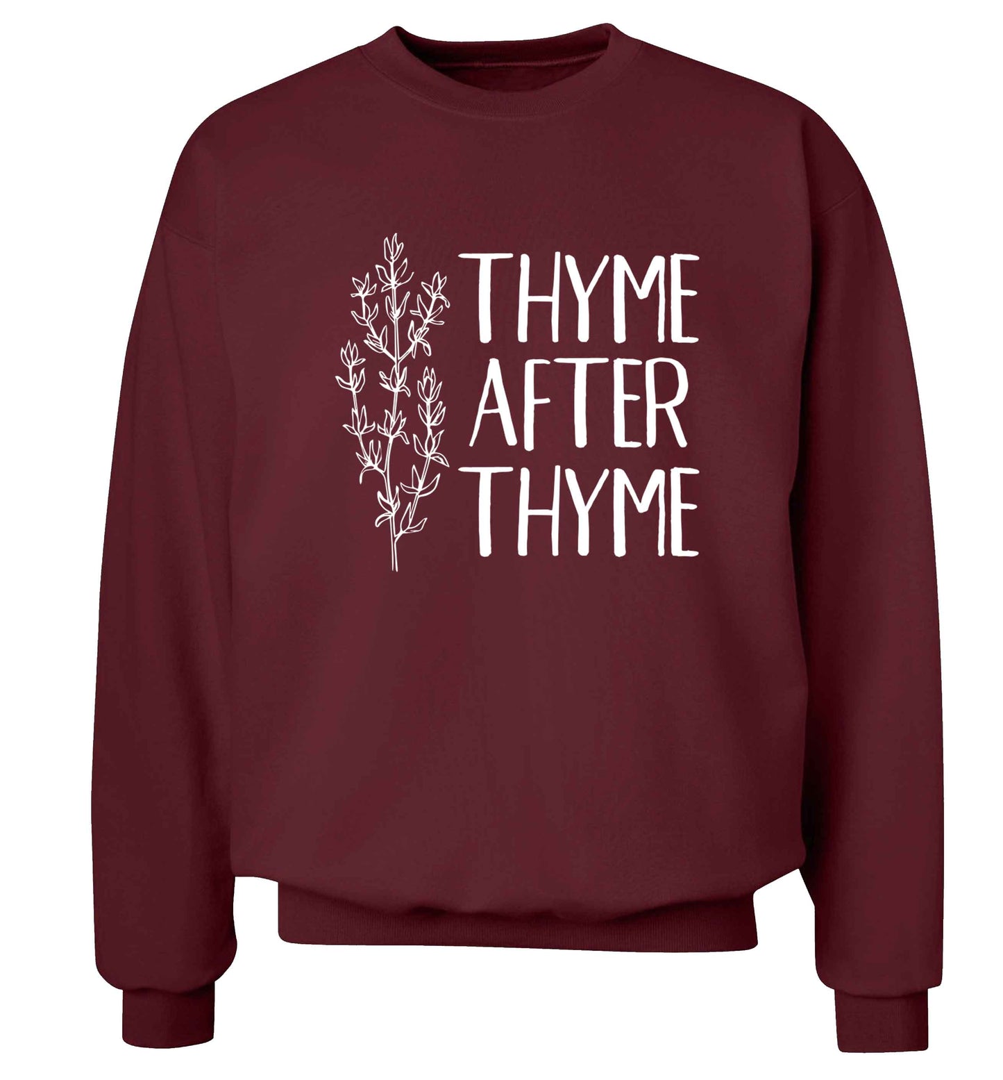 Thyme after thyme Adult's unisex maroon Sweater 2XL