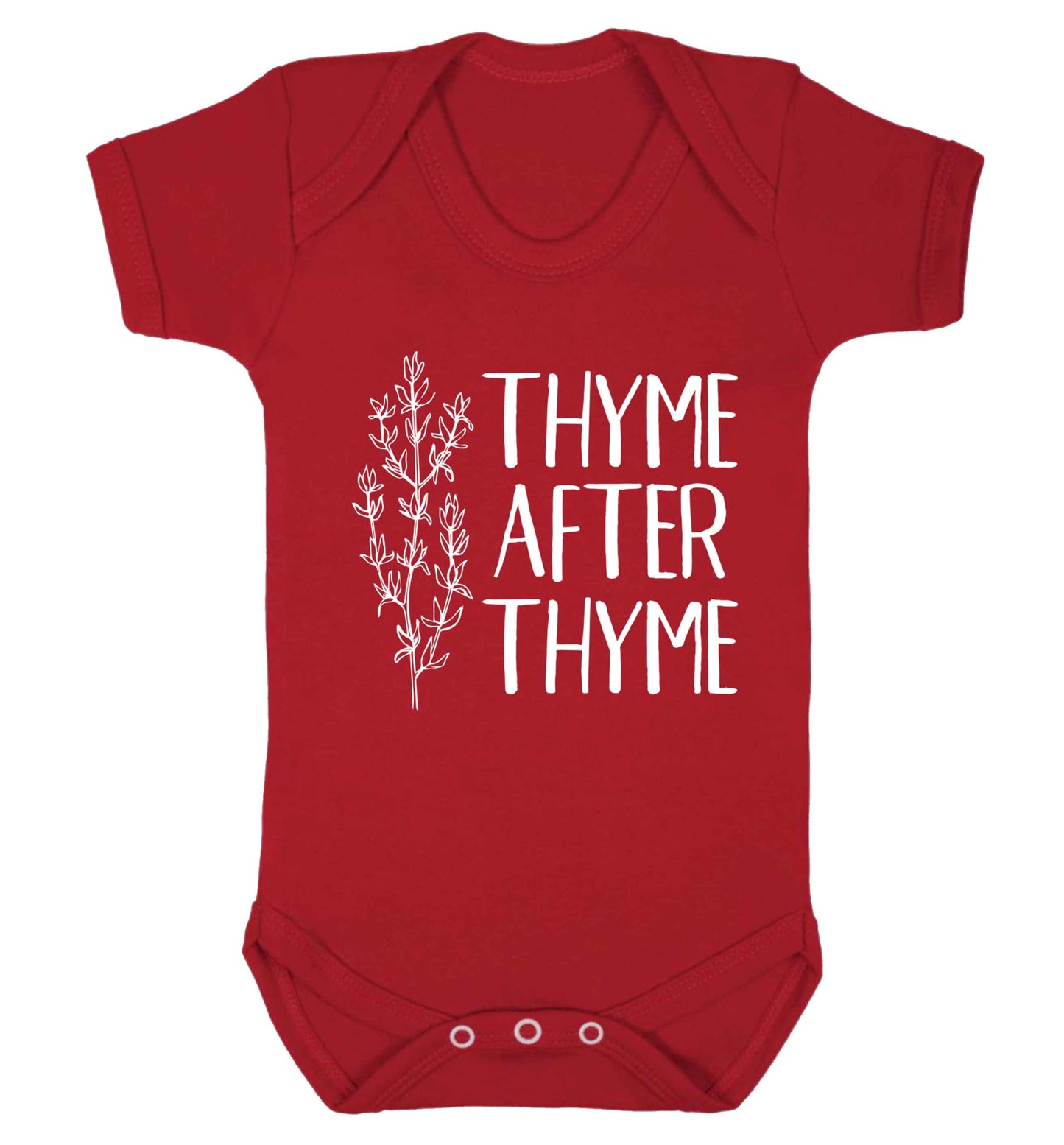 Thyme after thyme Baby Vest red 18-24 months
