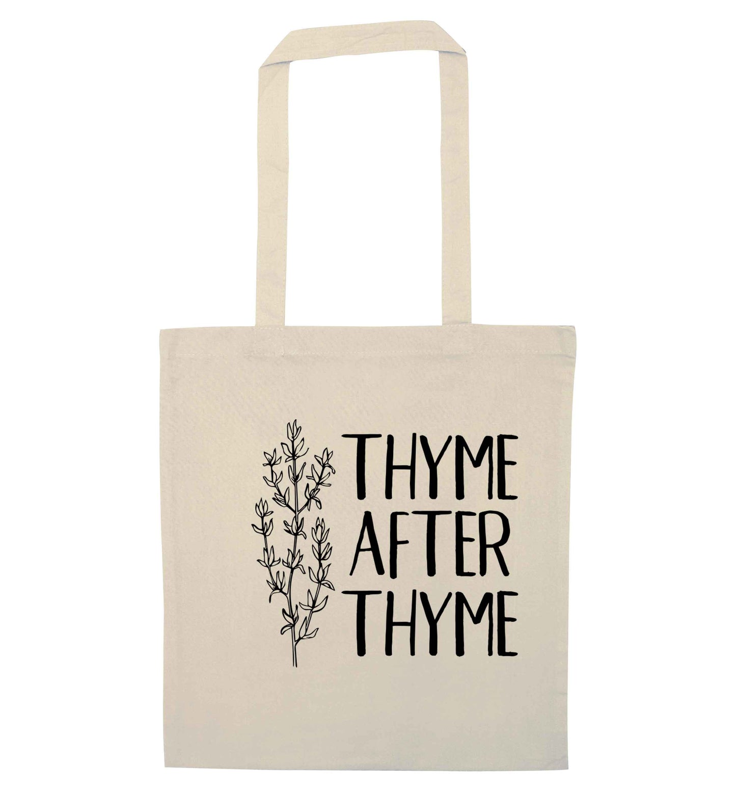 Thyme after thyme natural tote bag