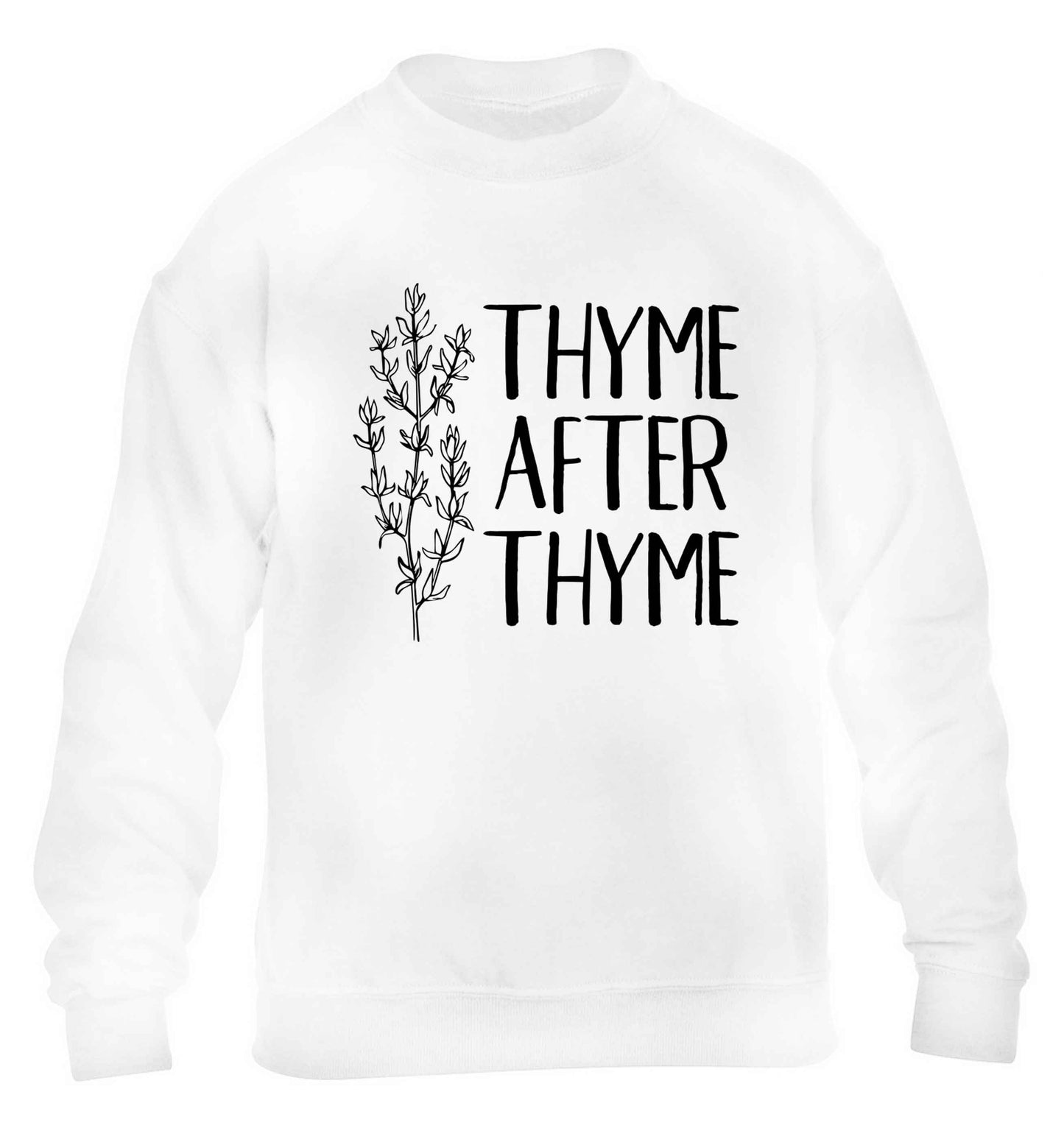 Thyme after thyme children's white sweater 12-13 Years