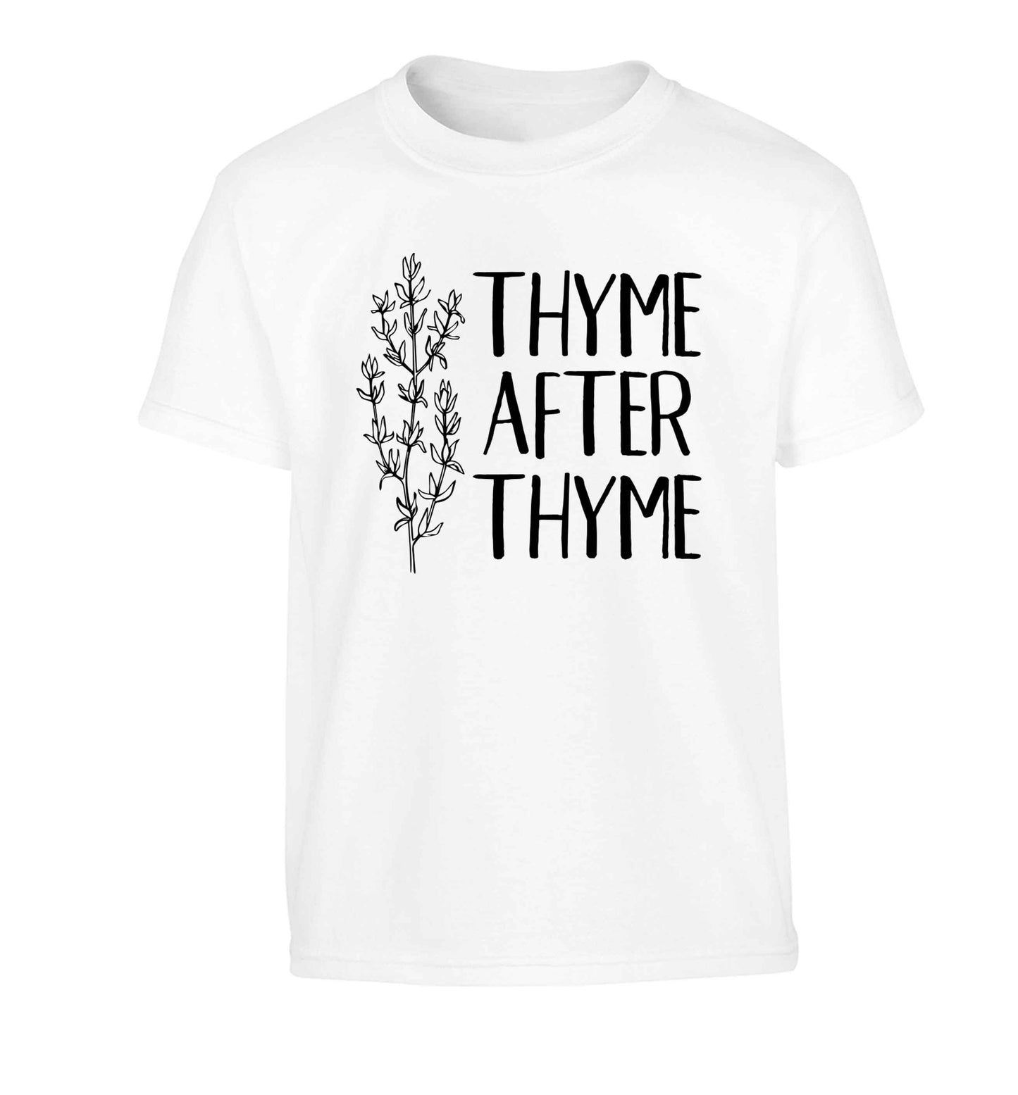 Thyme after thyme Children's white Tshirt 12-13 Years