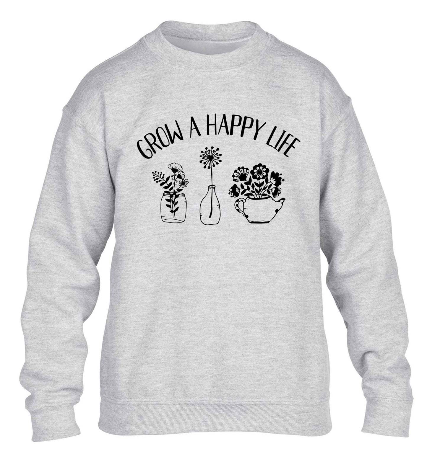 Grow a happy life children's grey sweater 12-13 Years