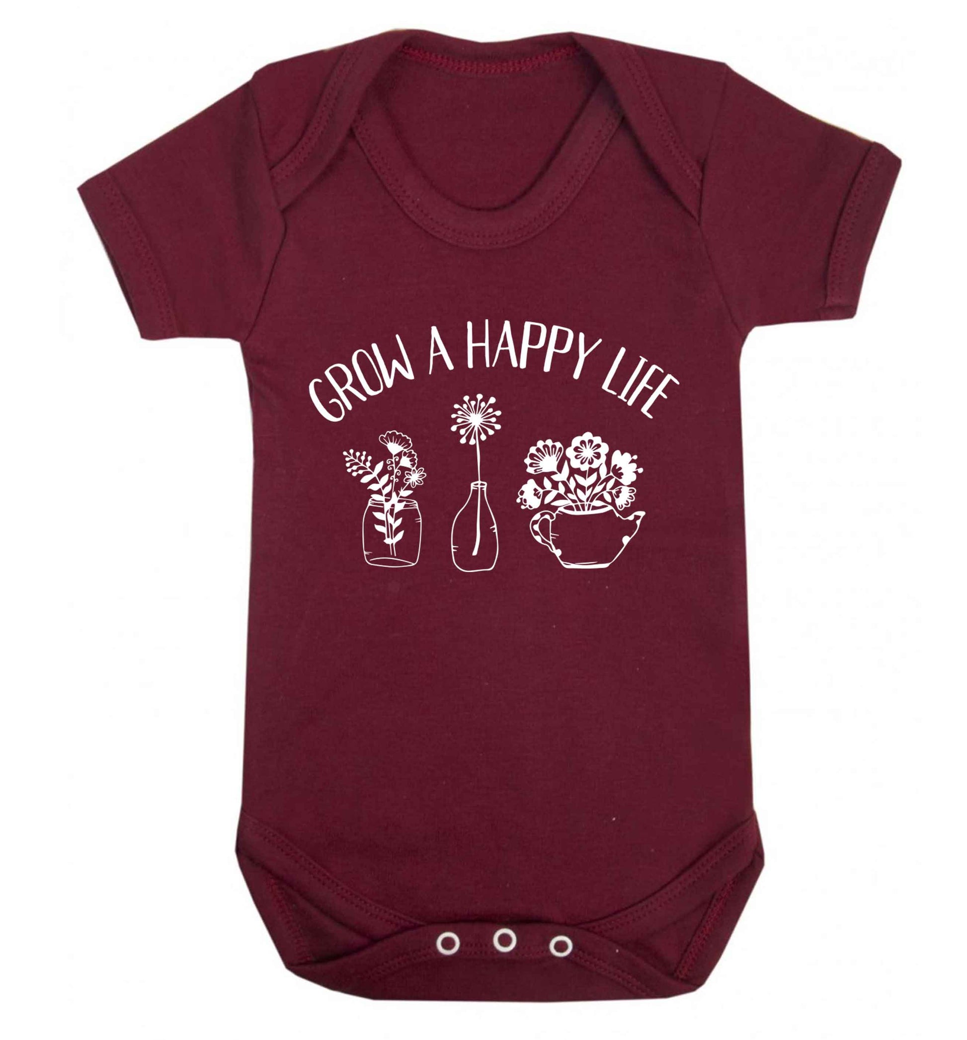 Grow a happy life Baby Vest maroon 18-24 months