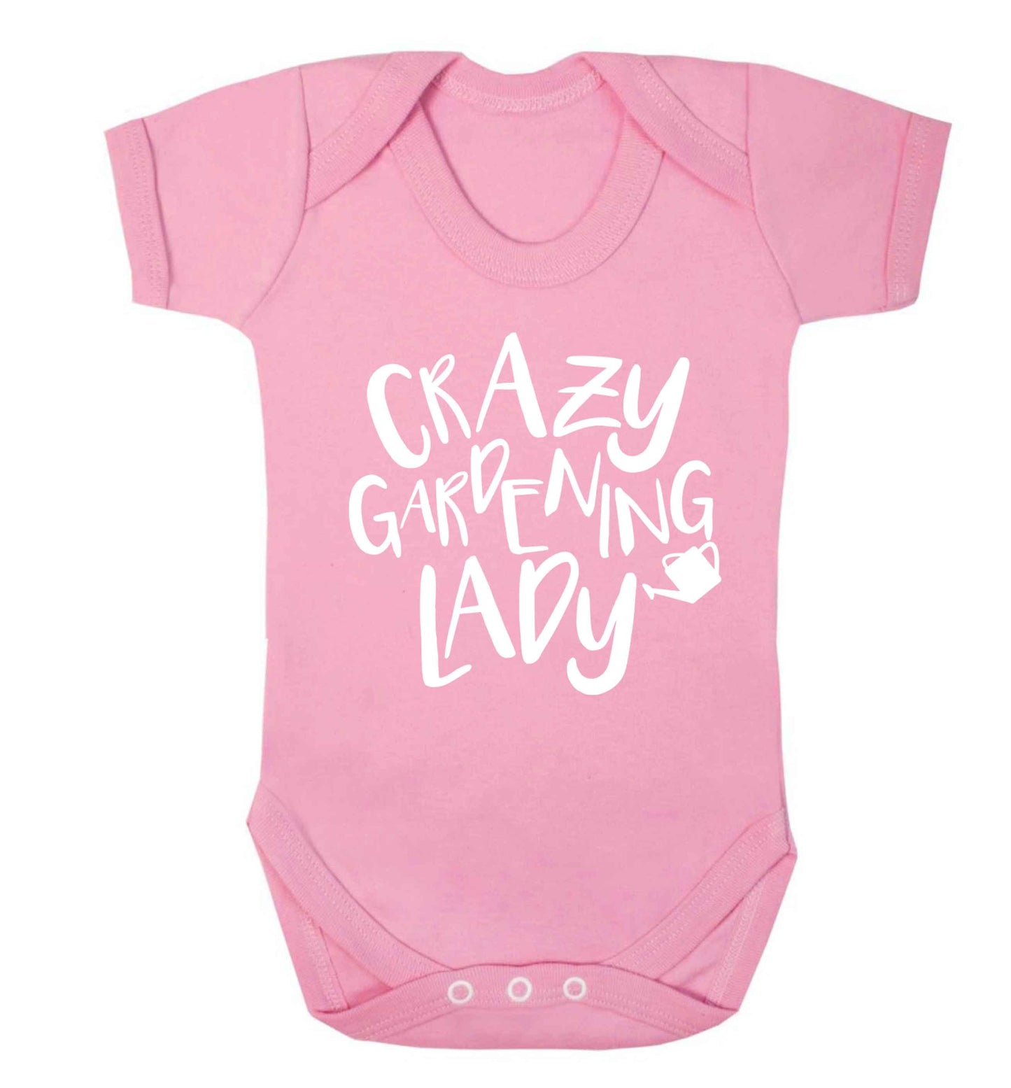 Crazy gardening lady Baby Vest pale pink 18-24 months