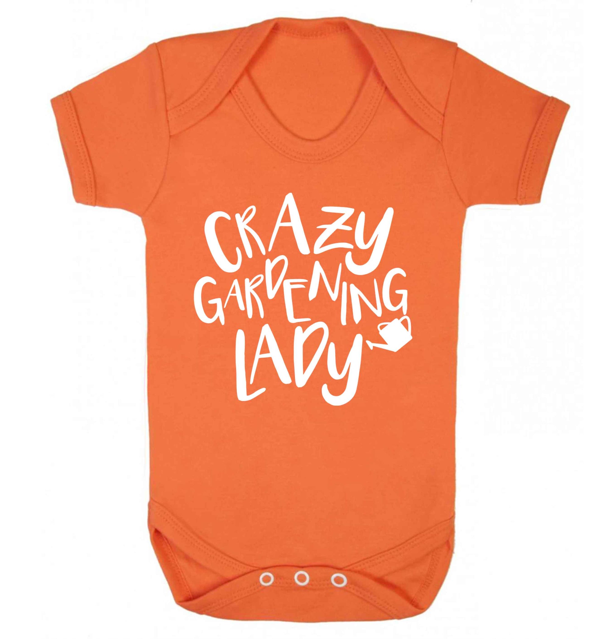 Crazy gardening lady Baby Vest orange 18-24 months