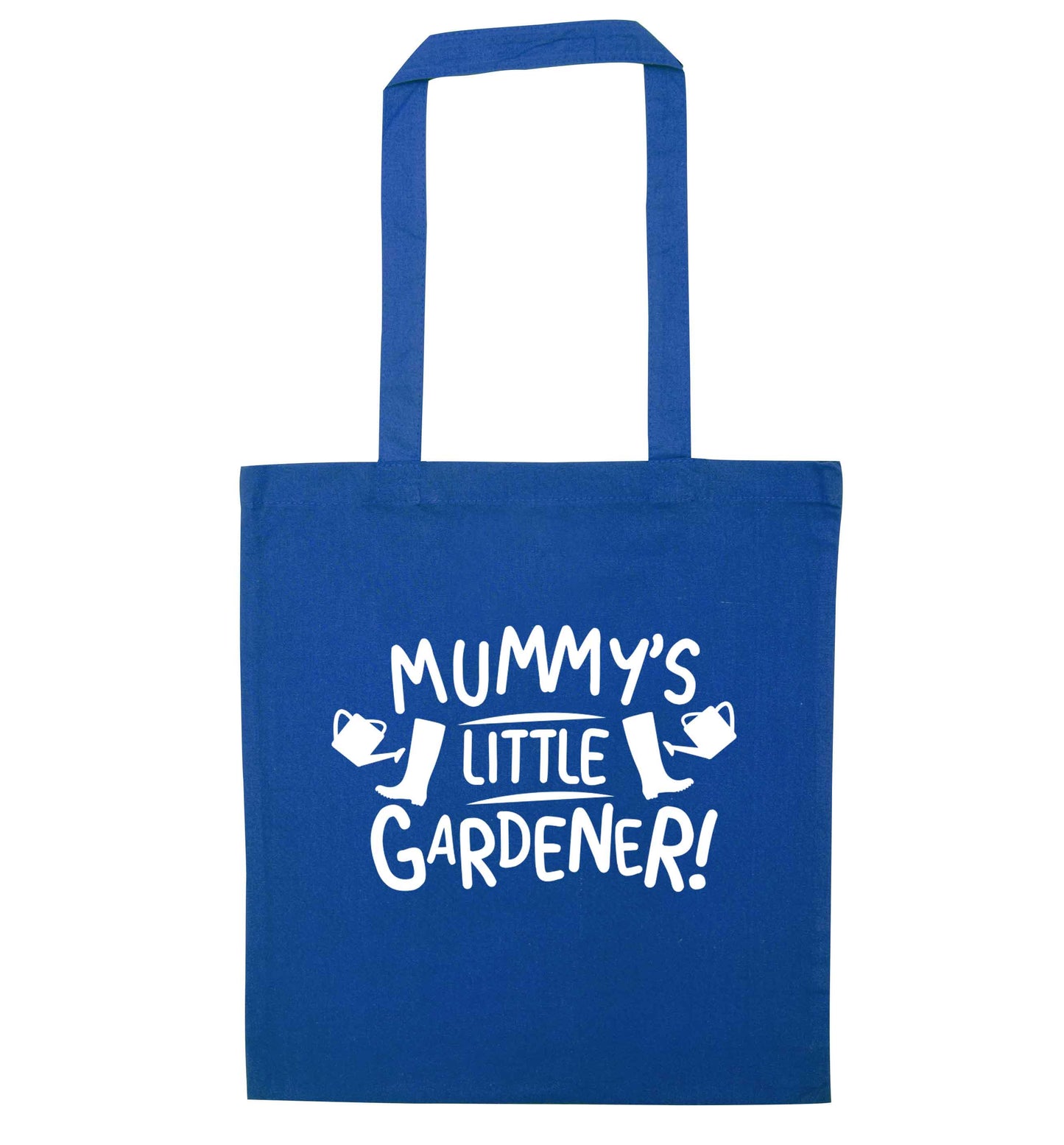 Mummy's little gardener blue tote bag