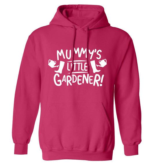 Mummy's little gardener adults unisex pink hoodie 2XL