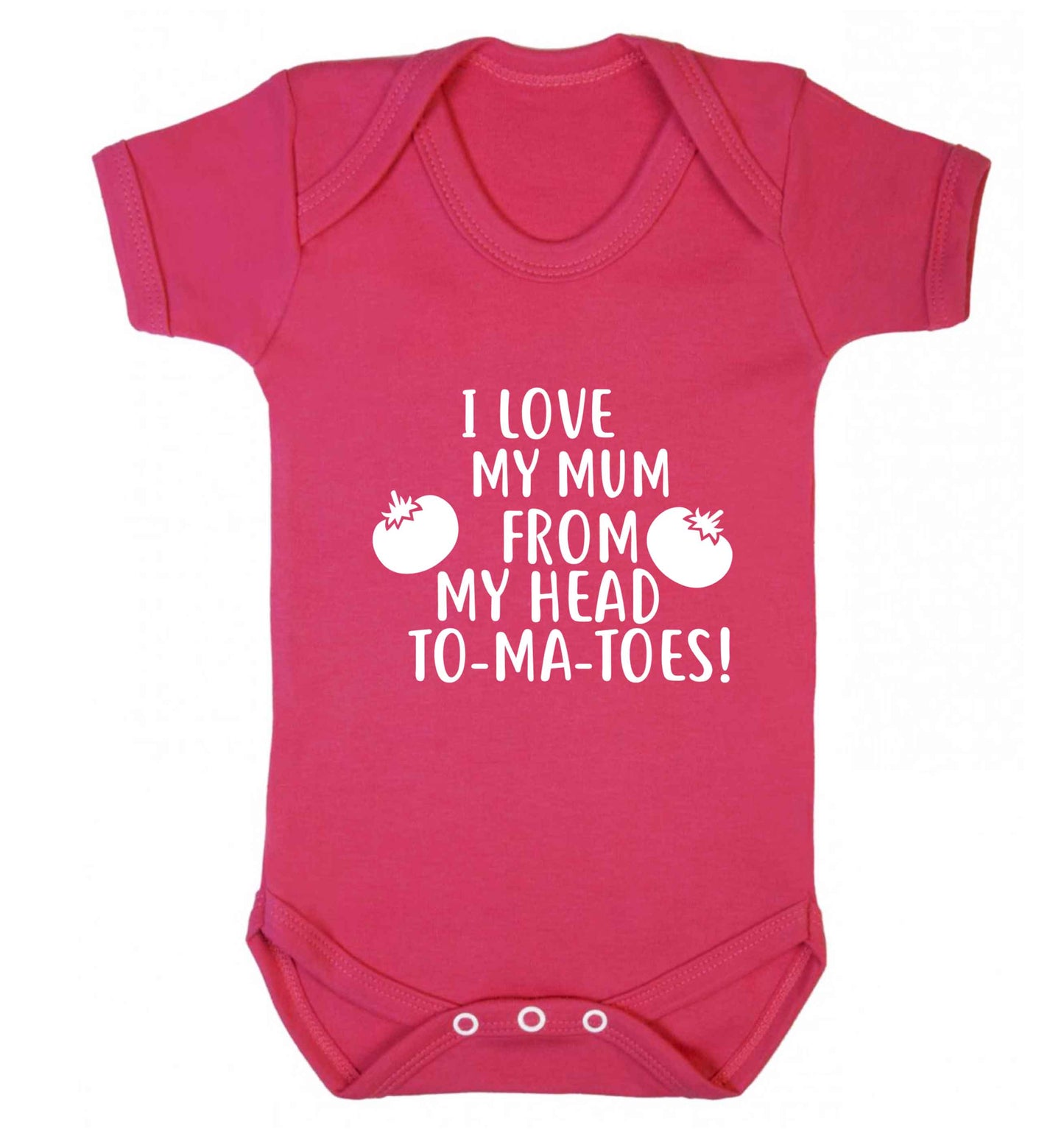 I love my mum from my head to-my-toes! baby vest dark pink 18-24 months