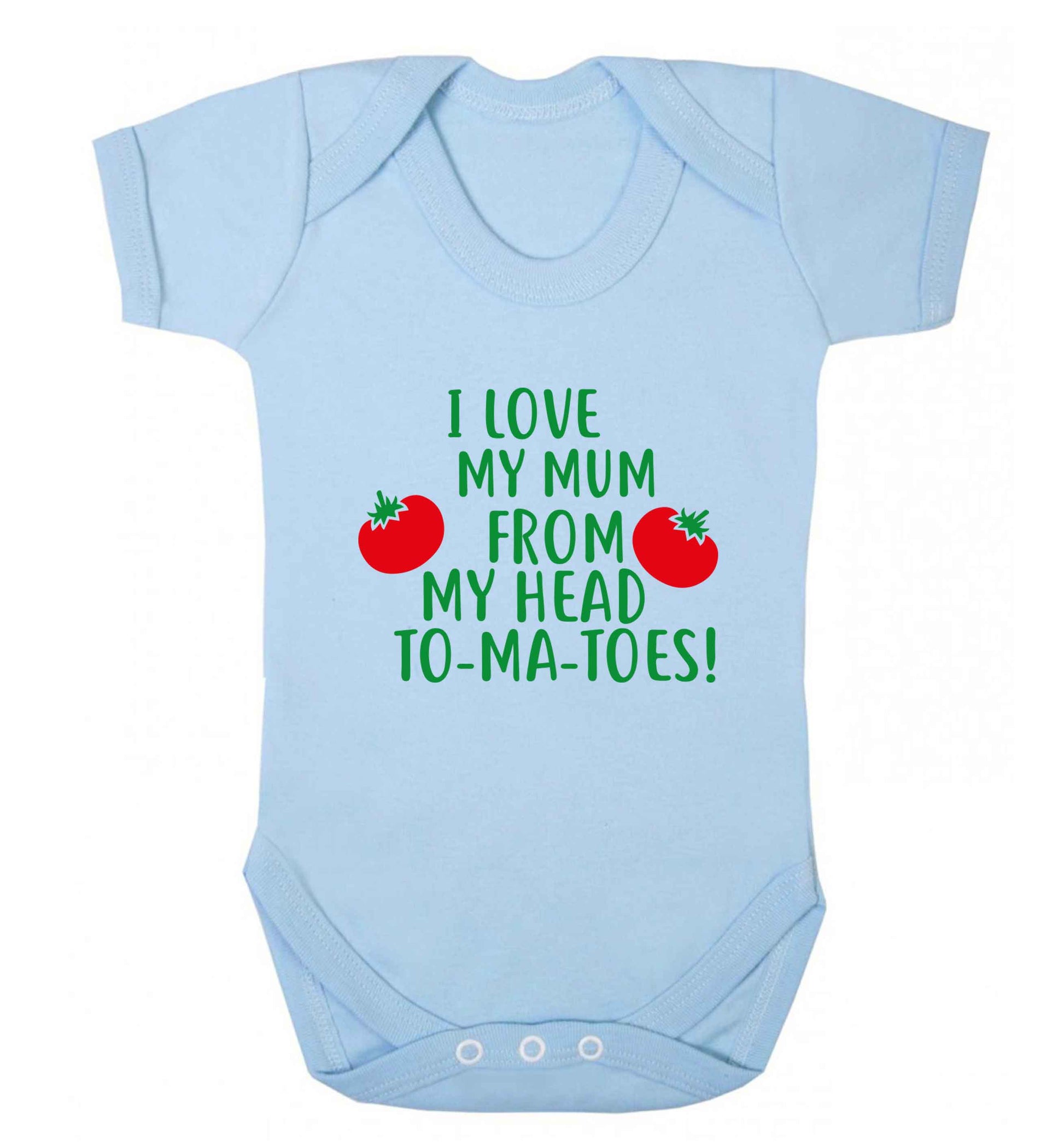 I love my mum from my head to-my-toes! baby vest pale blue 18-24 months
