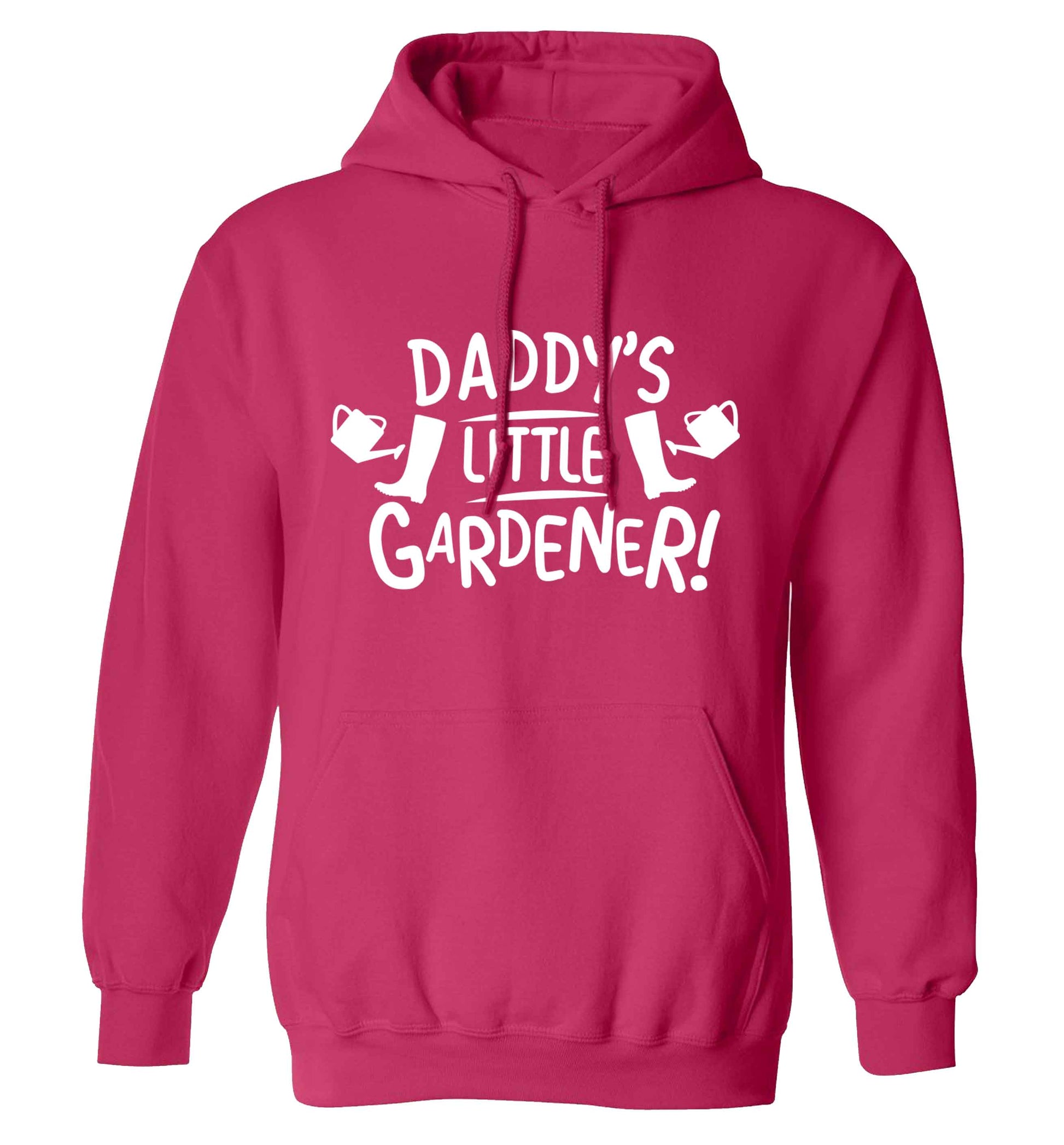 Daddy's little gardener adults unisex pink hoodie 2XL