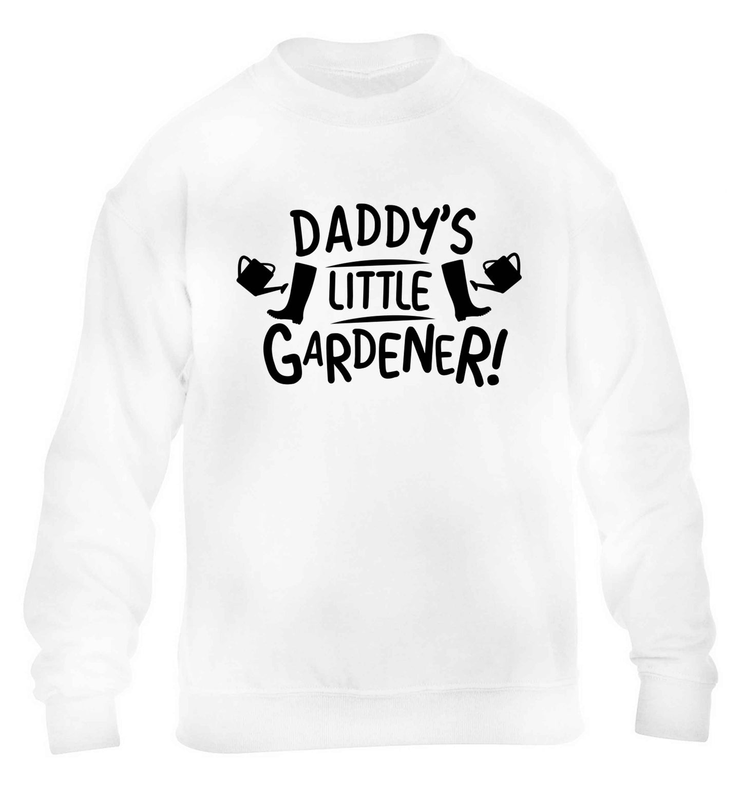 Daddy's little gardener children's white sweater 12-13 Years