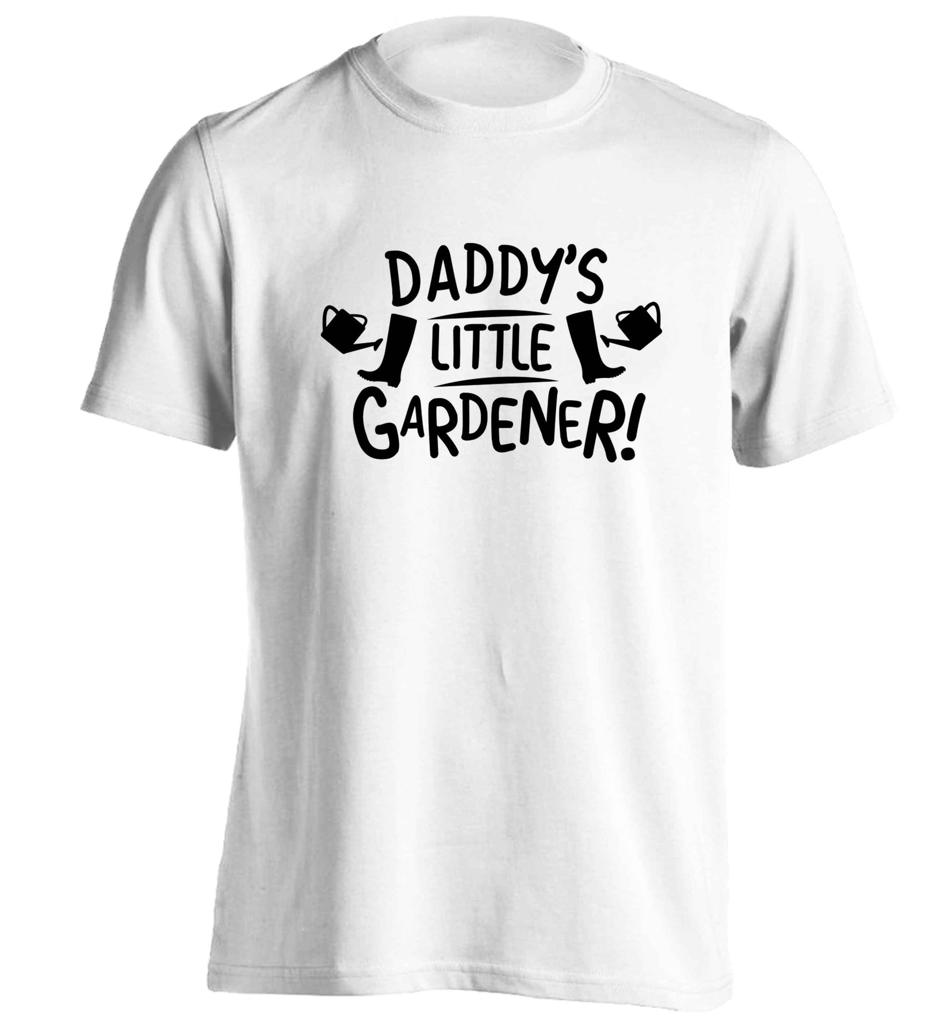Daddy's little gardener adults unisex white Tshirt 2XL