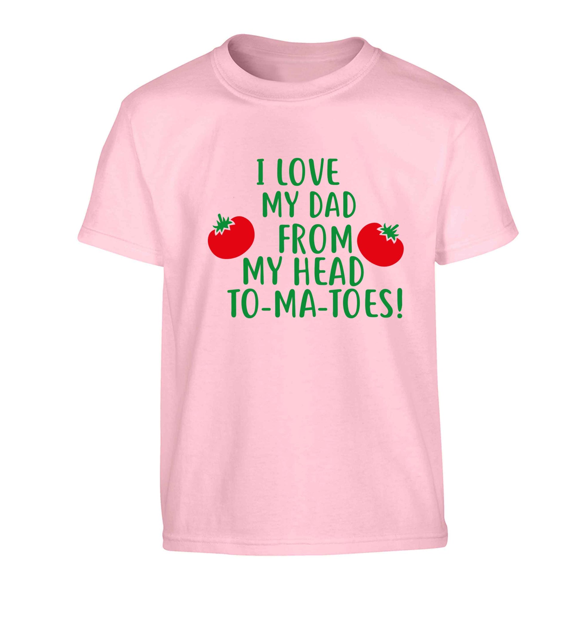 I love my dad from my head to-ma-toes Children's light pink Tshirt 12-13 Years