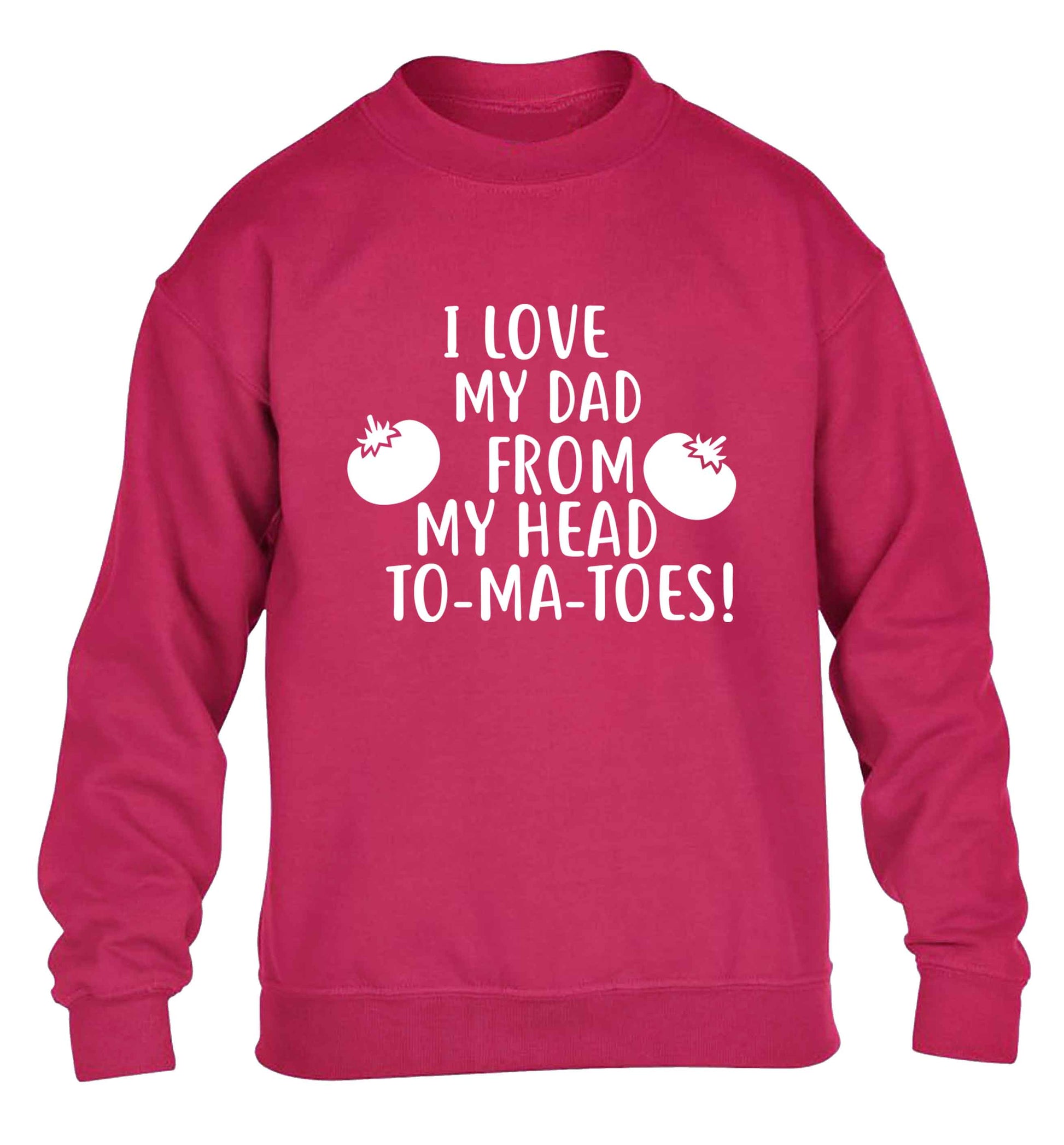 I love my dad from my head to-ma-toes children's pink sweater 12-13 Years