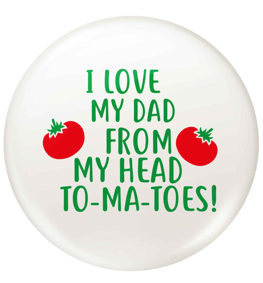 I love my dad from my head to-ma-toes small 25mm Pin badge