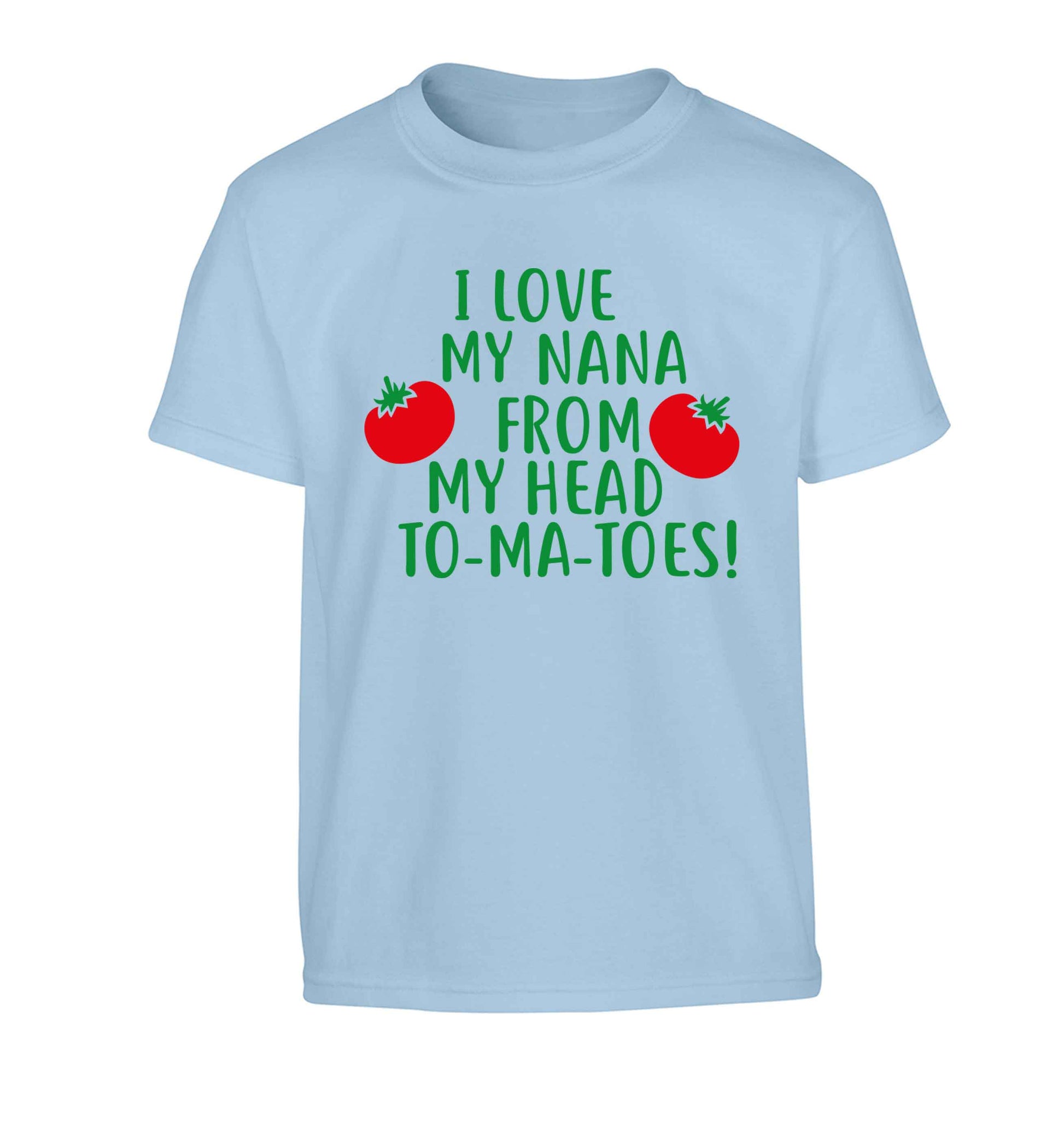 I love my nana from my head to-ma-toes Children's light blue Tshirt 12-13 Years