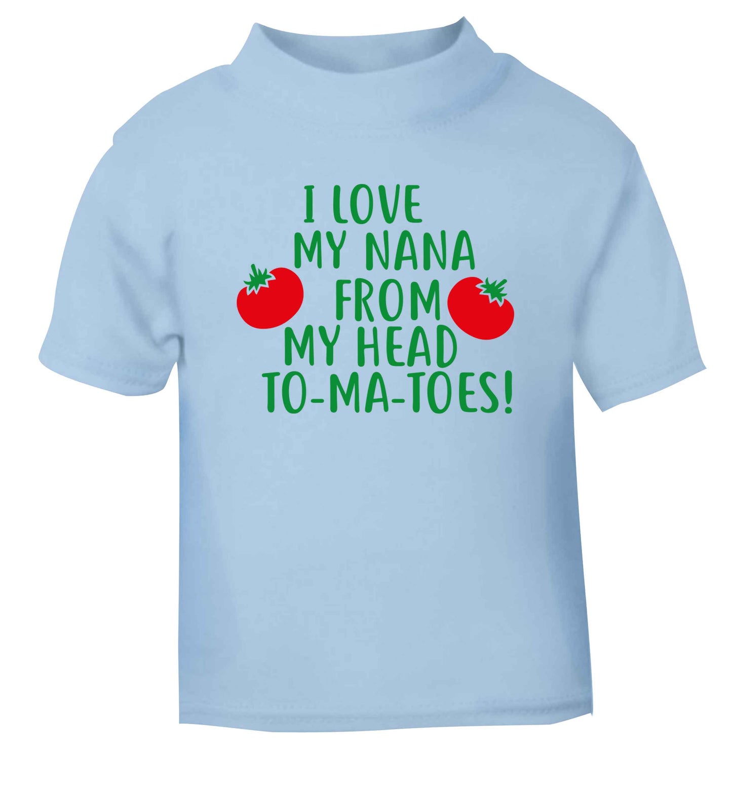 I love my nana from my head to-ma-toes light blue Baby Toddler Tshirt 2 Years