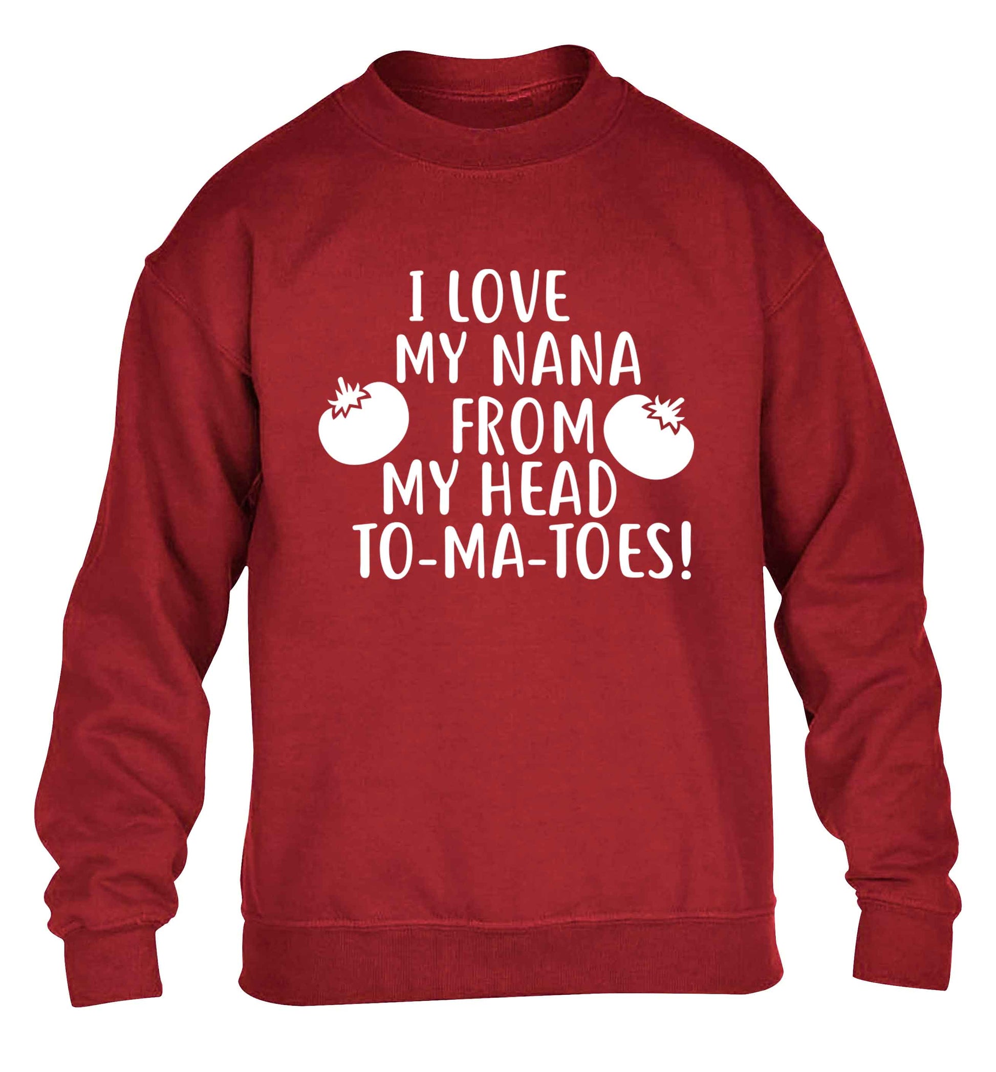 I love my nana from my head to-ma-toes children's grey sweater 12-13 Years