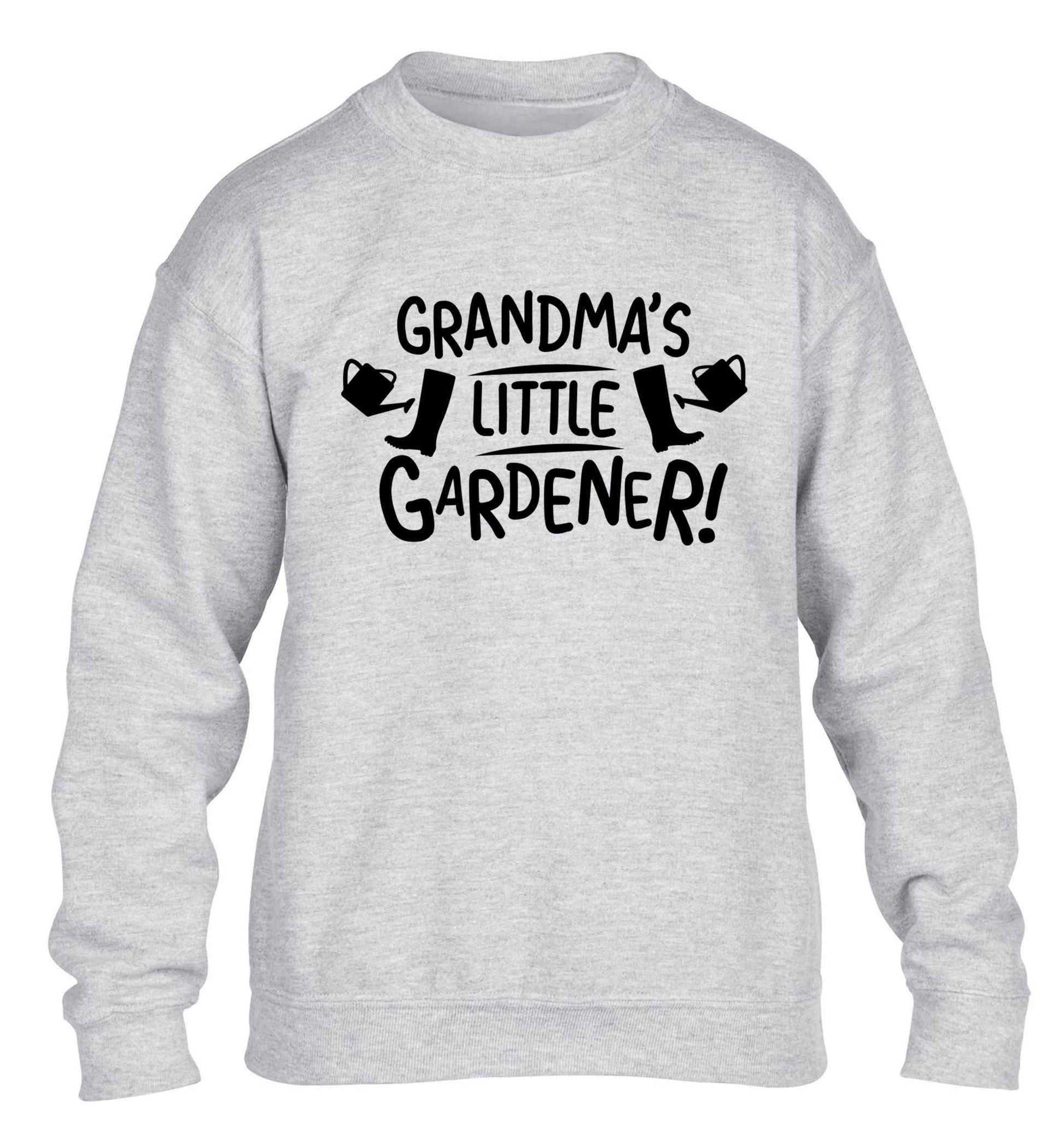 Grandma's little gardener children's grey sweater 12-13 Years