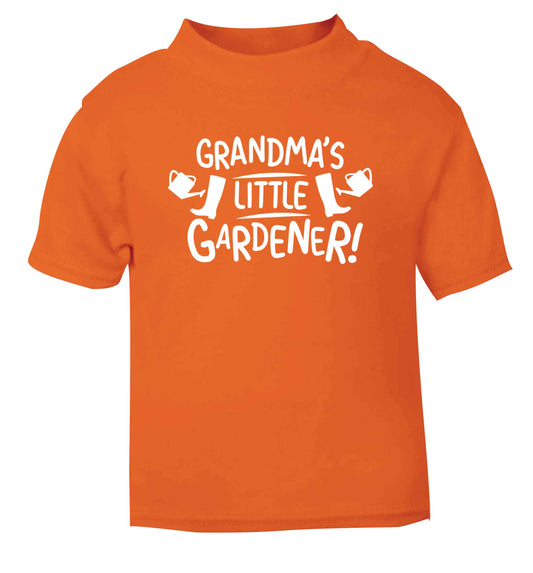 Grandma's little gardener orange Baby Toddler Tshirt 2 Years