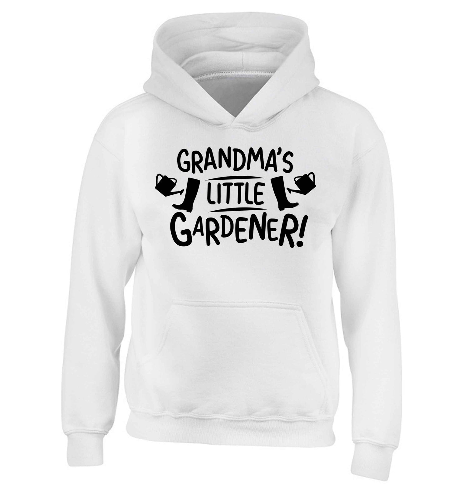 Grandma's little gardener children's white hoodie 12-13 Years