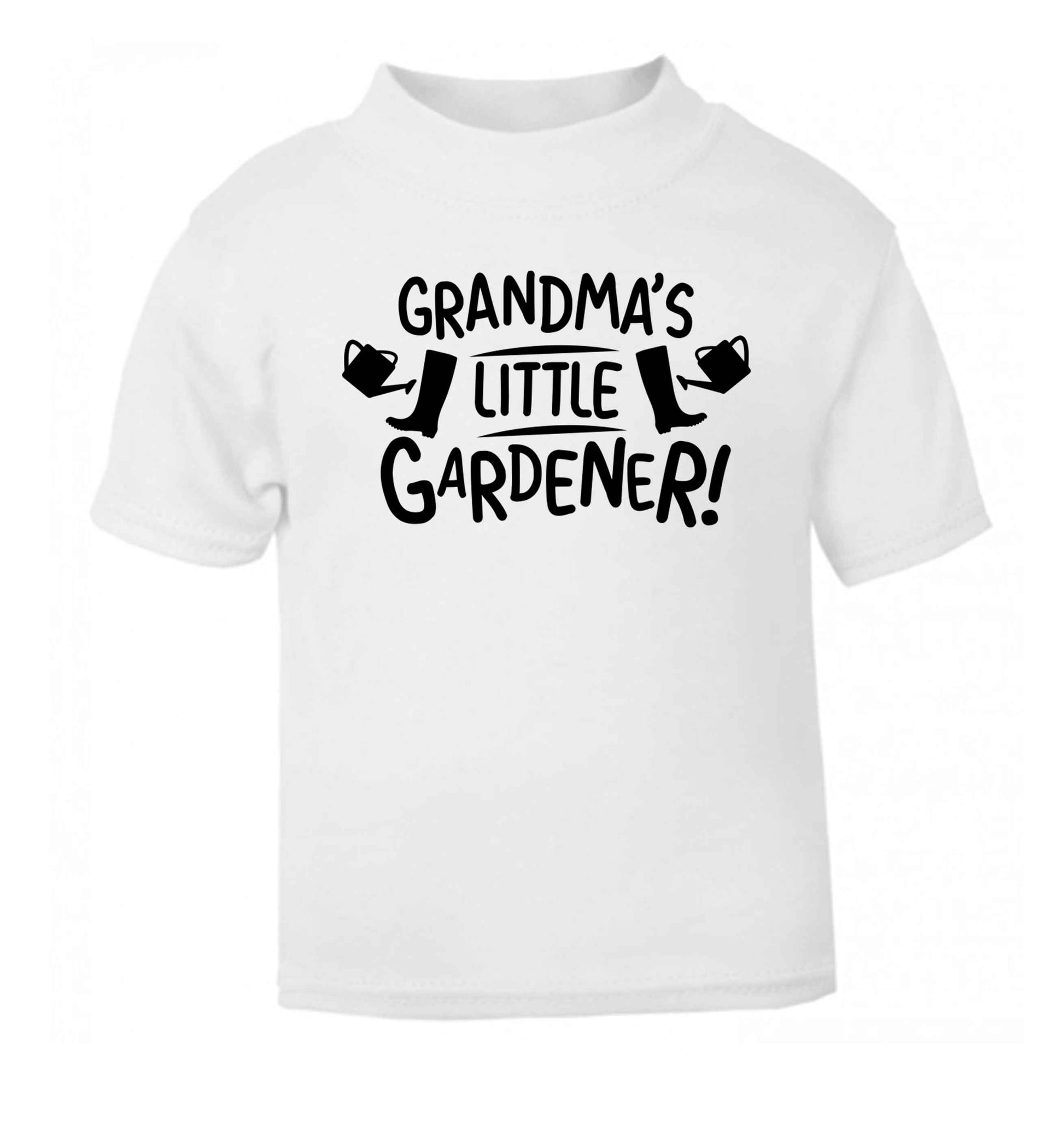 Grandma's little gardener white Baby Toddler Tshirt 2 Years