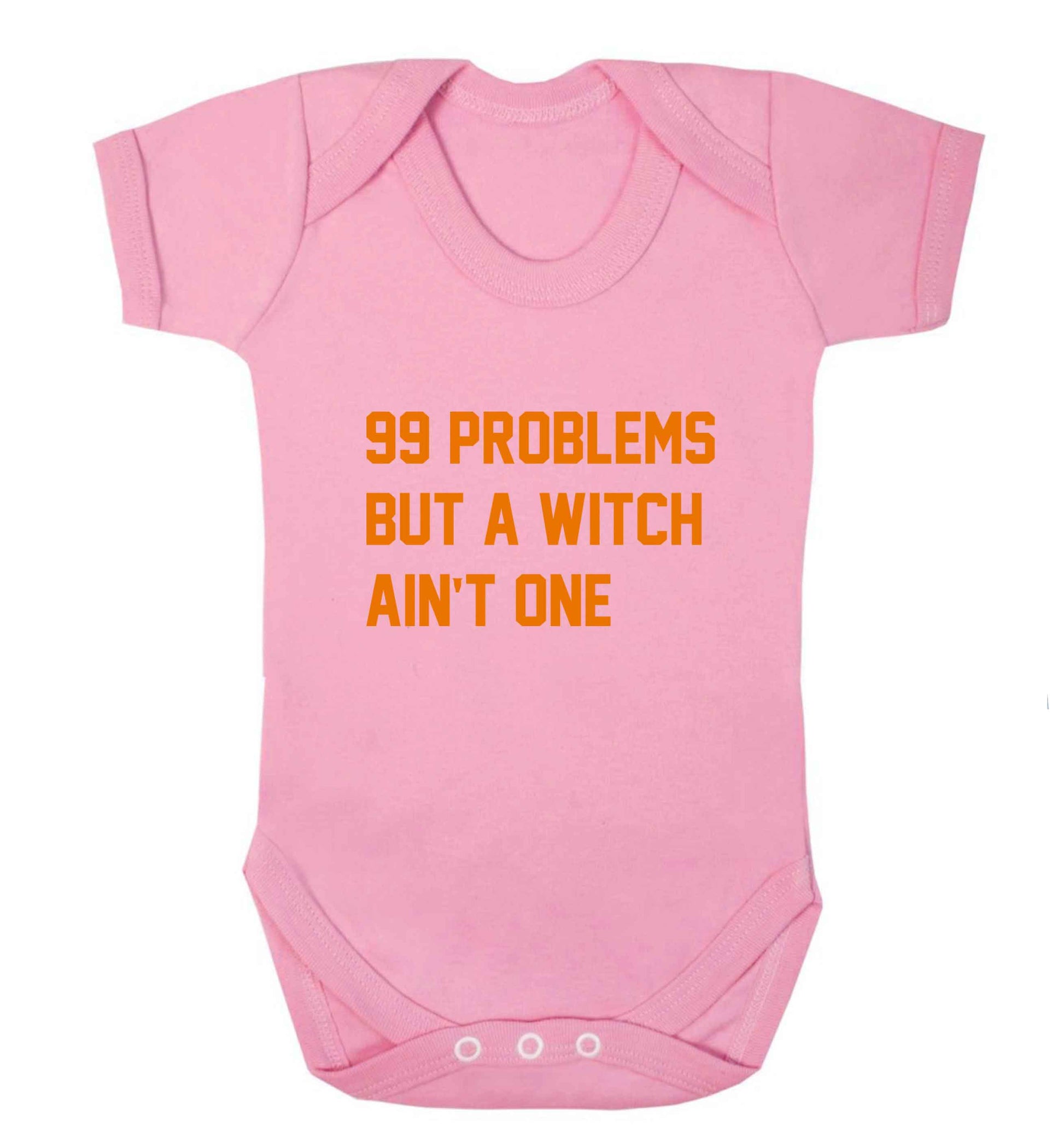 99 Problems but a witch aint one baby vest pale pink 18-24 months