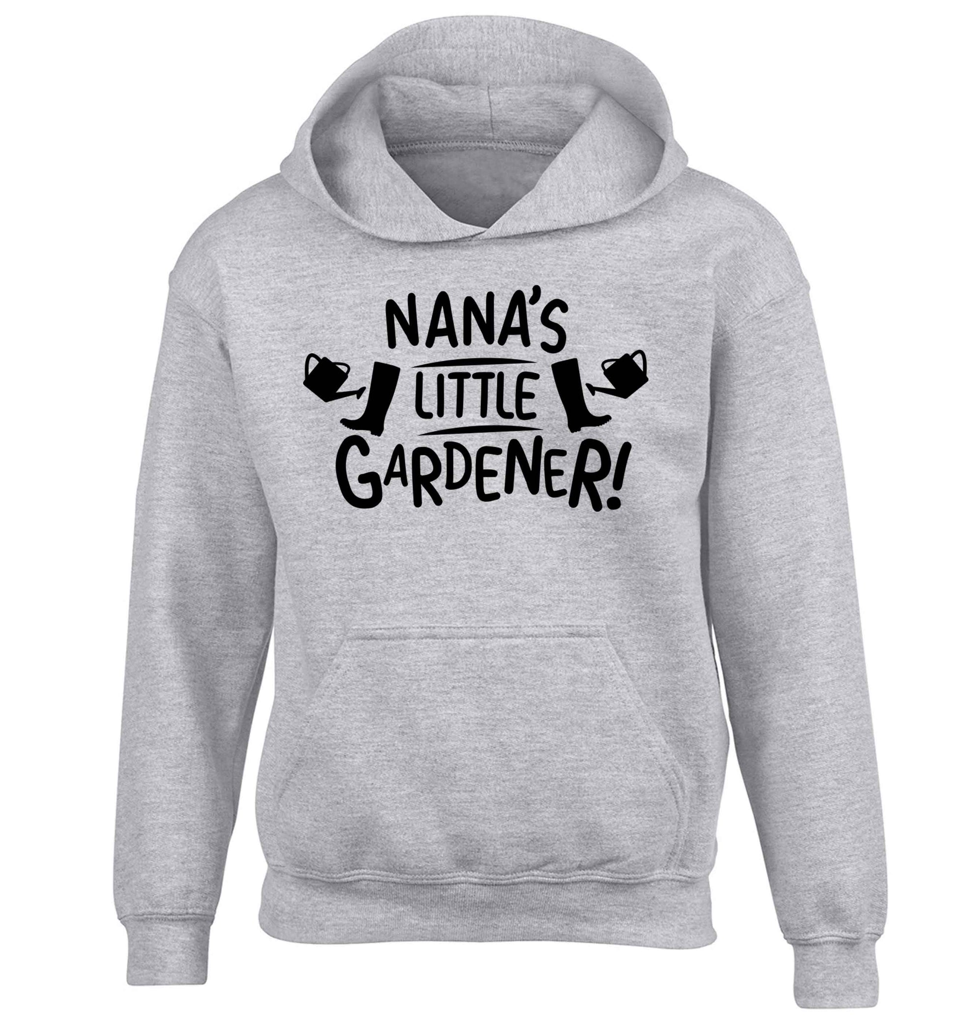 Nana's little gardener children's grey hoodie 12-13 Years