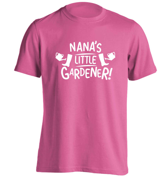 Nana's little gardener adults unisex pink Tshirt 2XL