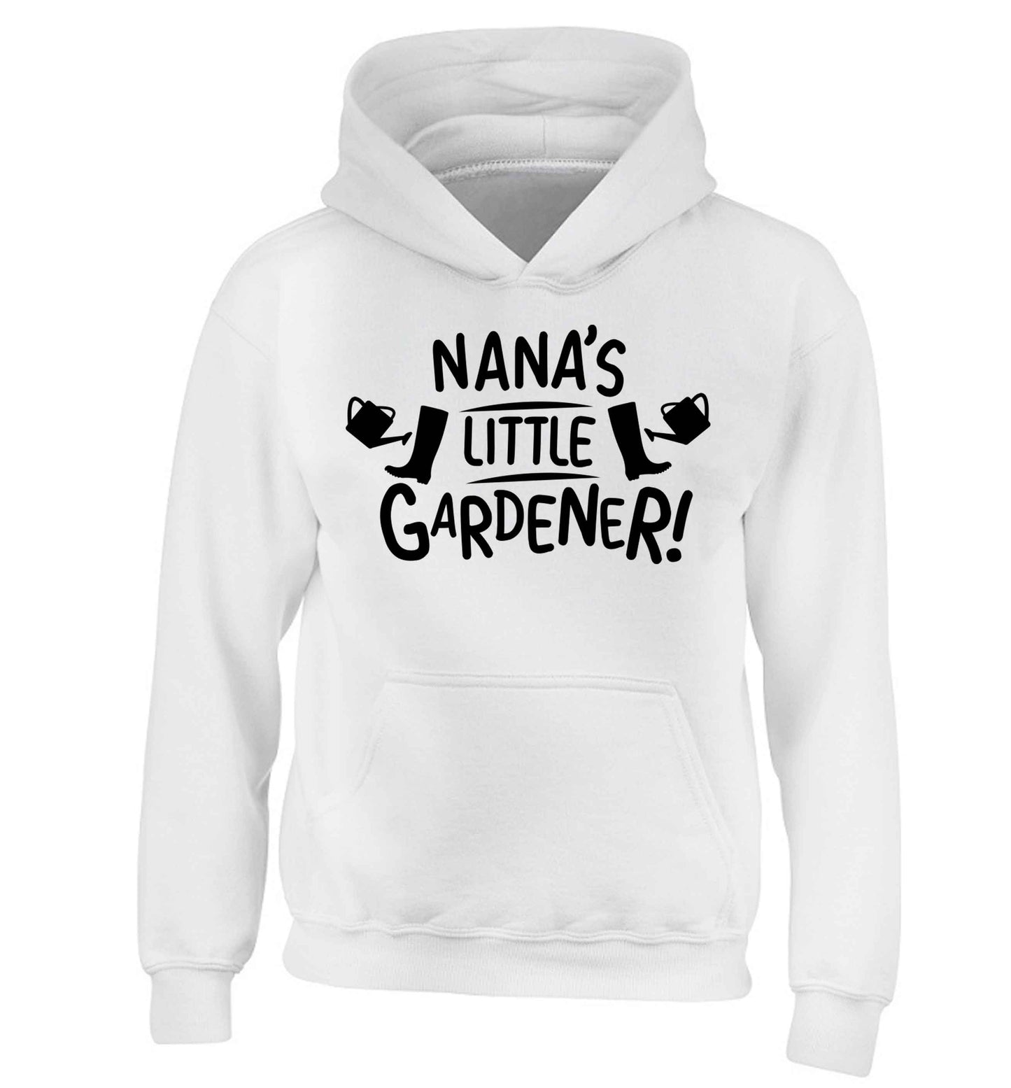 Nana's little gardener children's white hoodie 12-13 Years