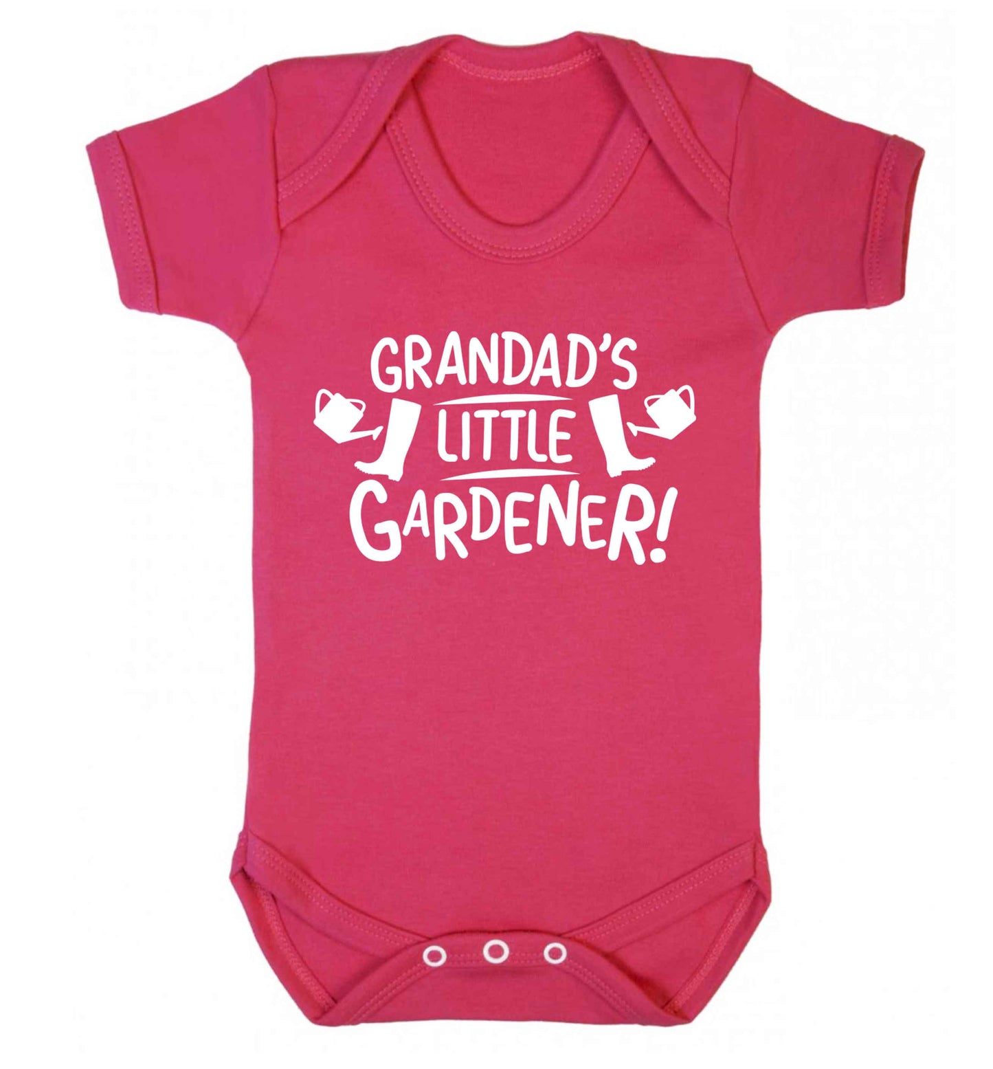 Grandad's little gardener Baby Vest dark pink 18-24 months