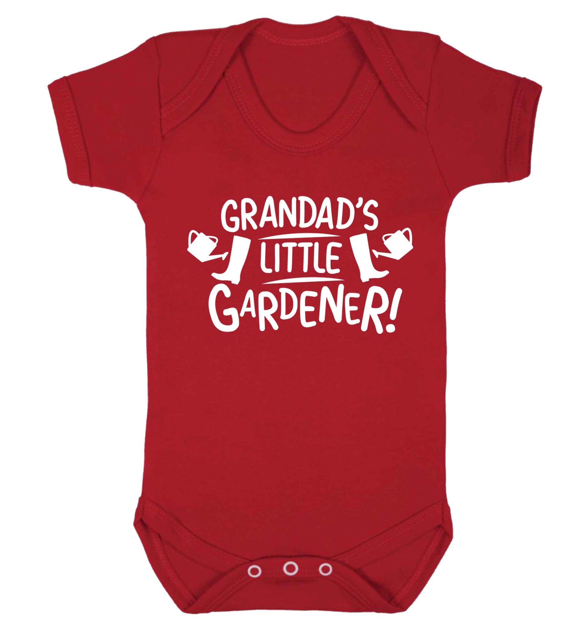 Grandad's little gardener Baby Vest red 18-24 months