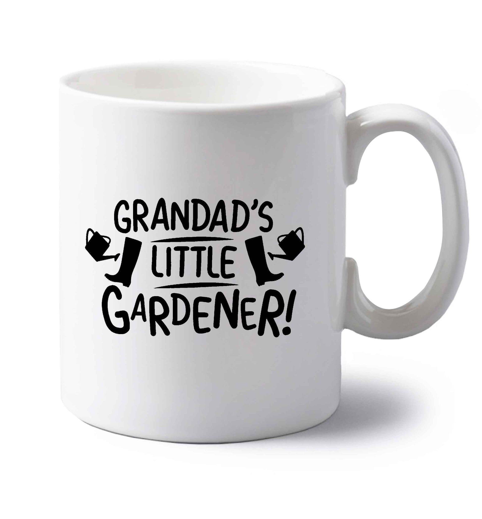 Grandad's little gardener left handed white ceramic mug 