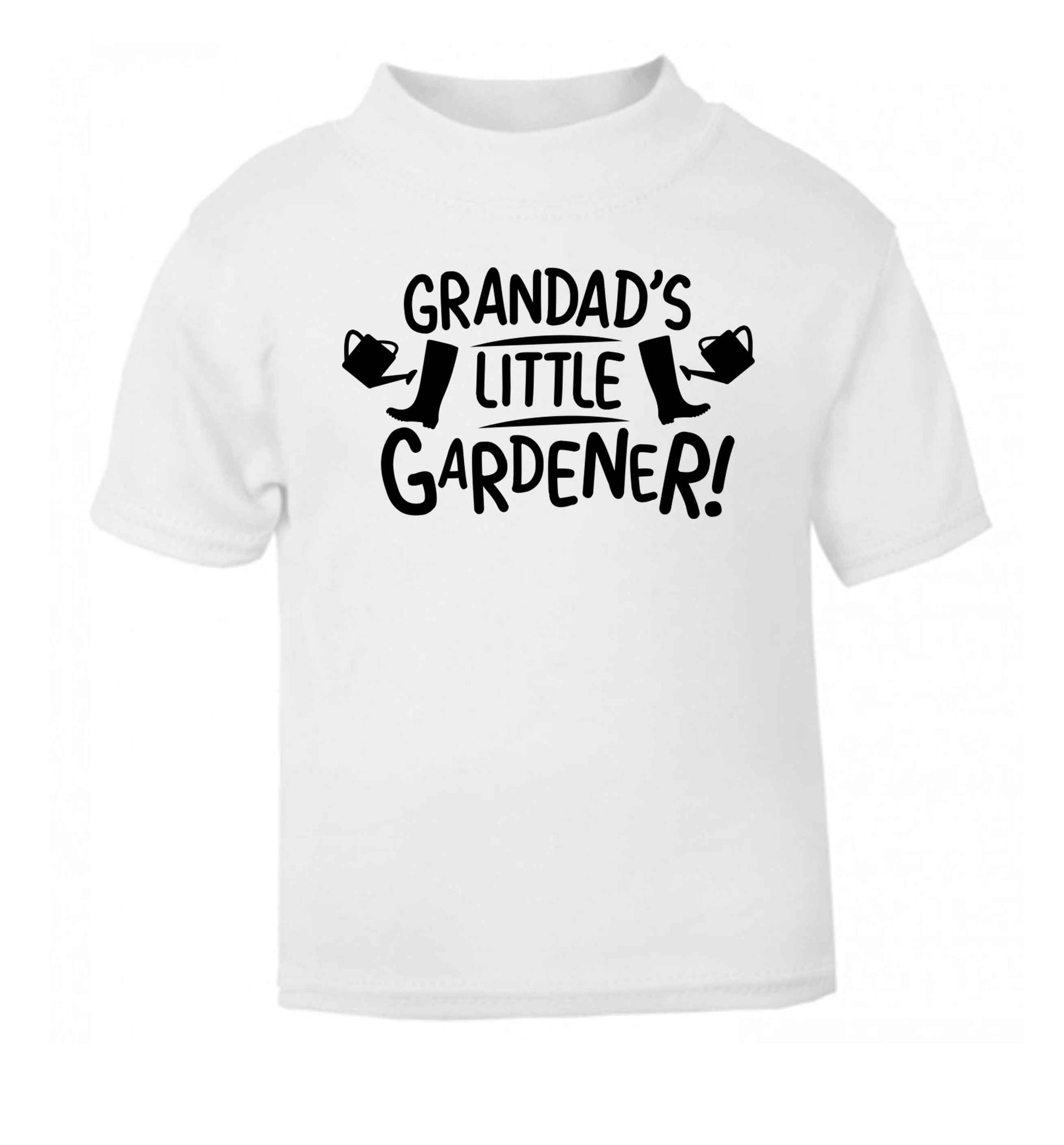 Grandad's little gardener white Baby Toddler Tshirt 2 Years
