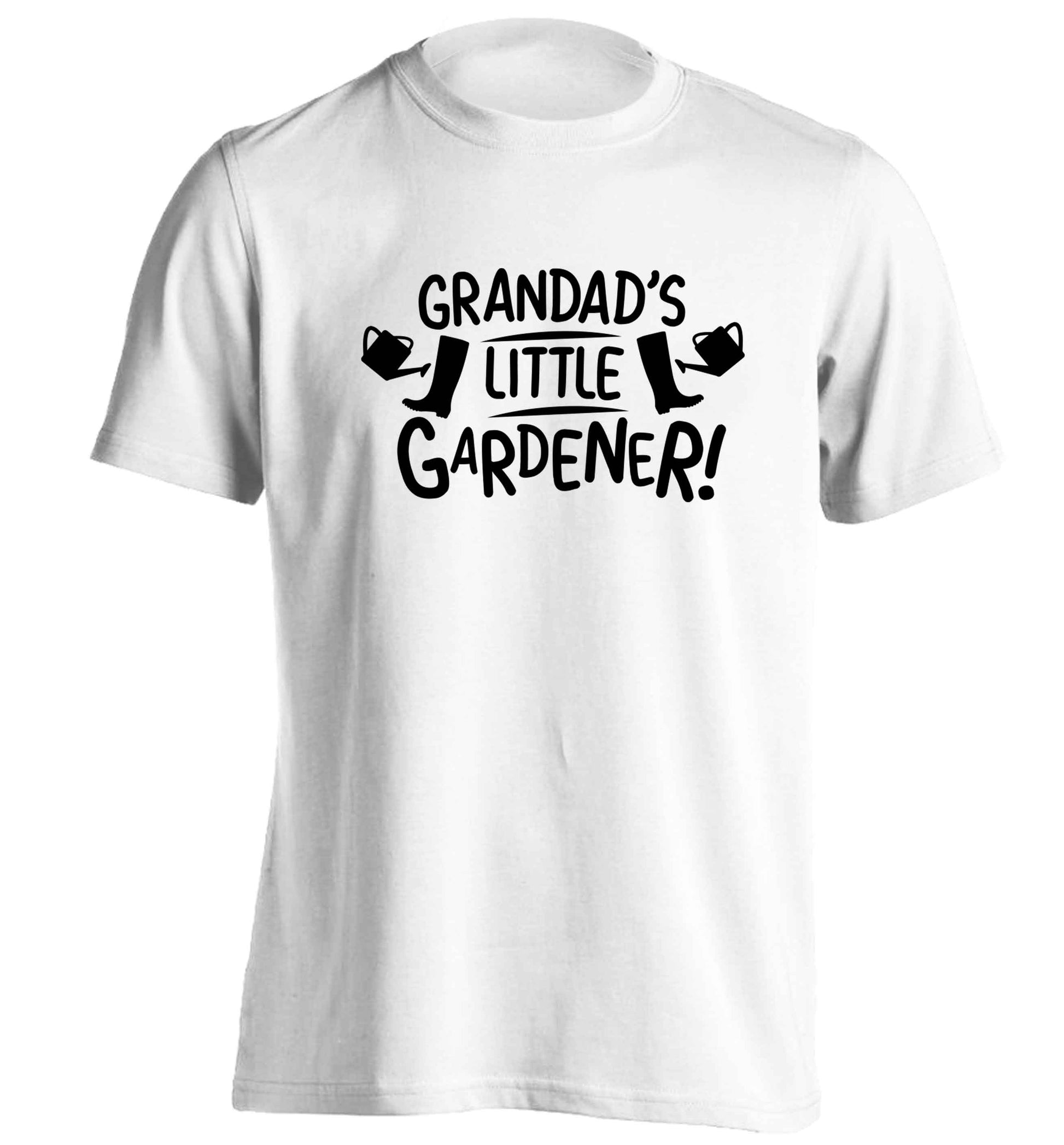 Grandad's little gardener adults unisex white Tshirt 2XL