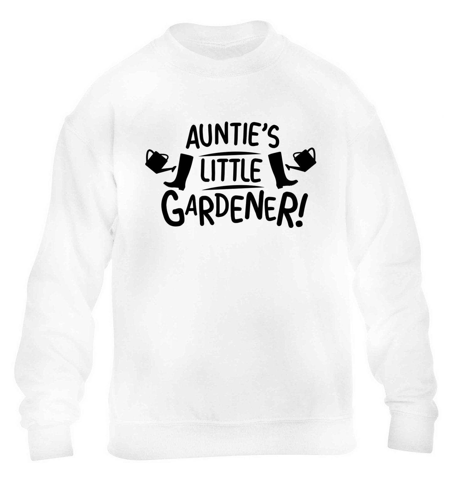 Auntie's little gardener children's white sweater 12-13 Years