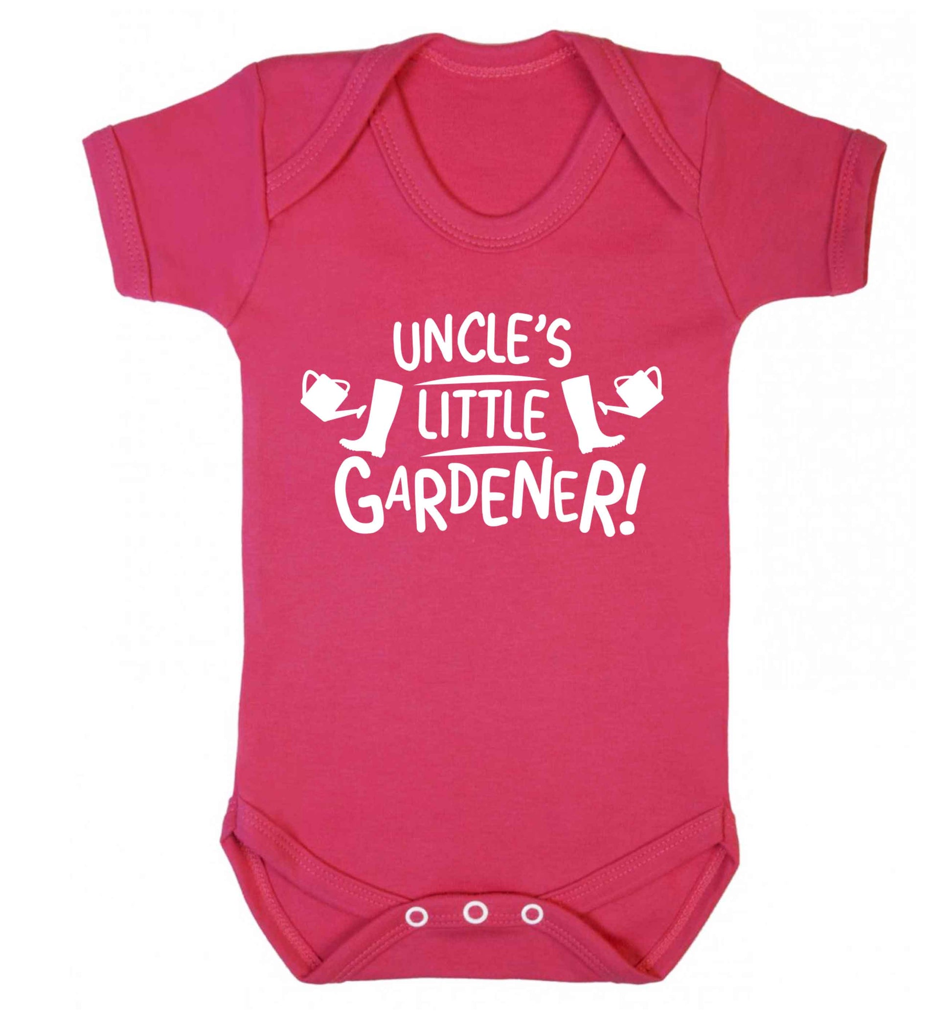 Uncle's little gardener Baby Vest dark pink 18-24 months