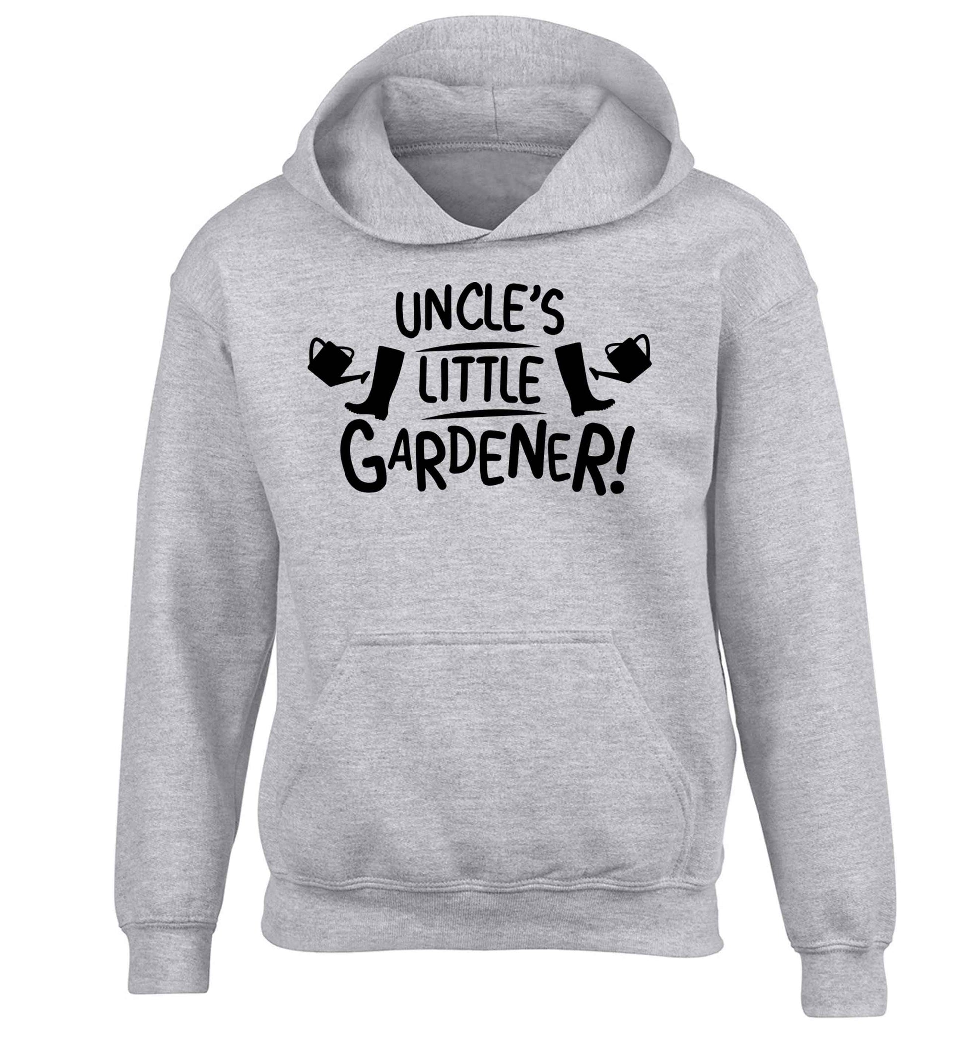 Uncle's little gardener children's grey hoodie 12-13 Years