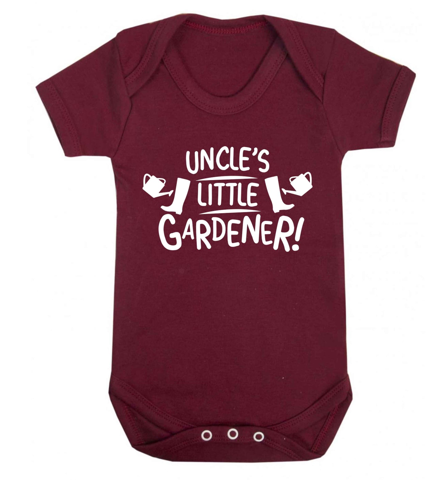 Uncle's little gardener Baby Vest maroon 18-24 months