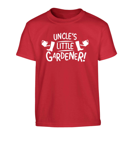 Uncle's little gardener Children's red Tshirt 12-13 Years
