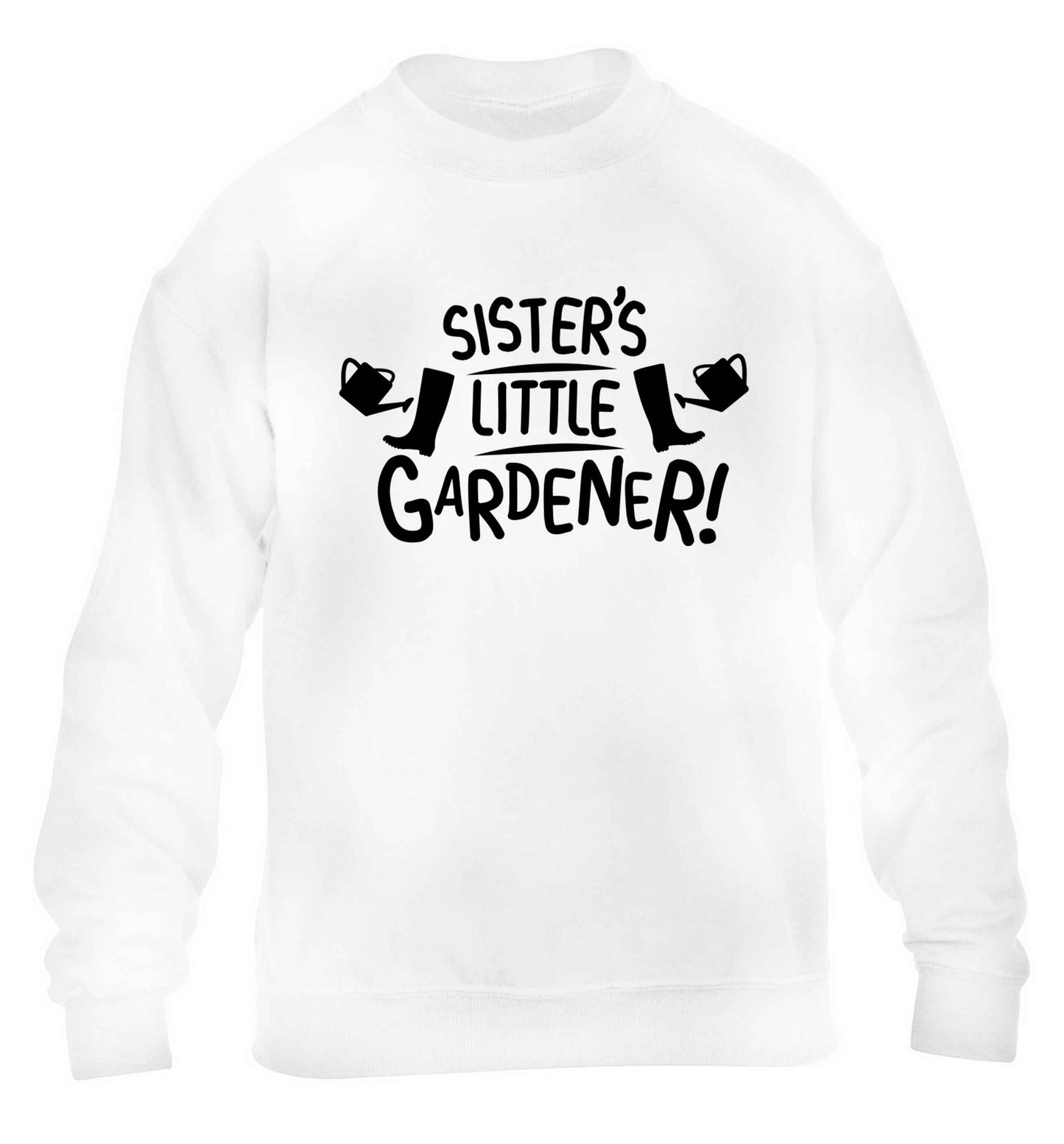 Sister's little gardener children's white sweater 12-13 Years