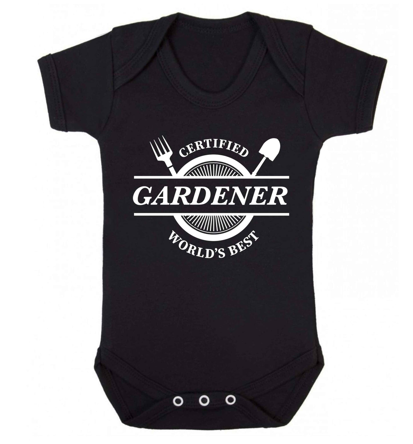 Certified gardener worlds best Baby Vest black 18-24 months