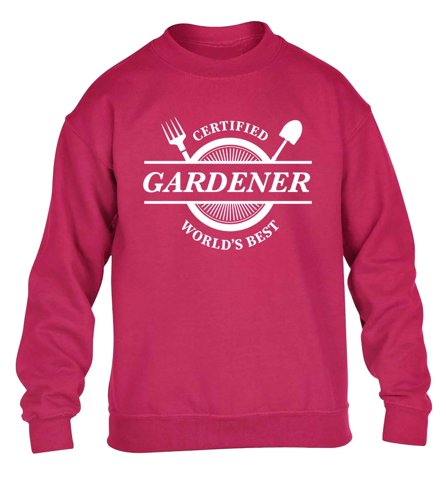 Certified gardener worlds best children's pink sweater 12-13 Years