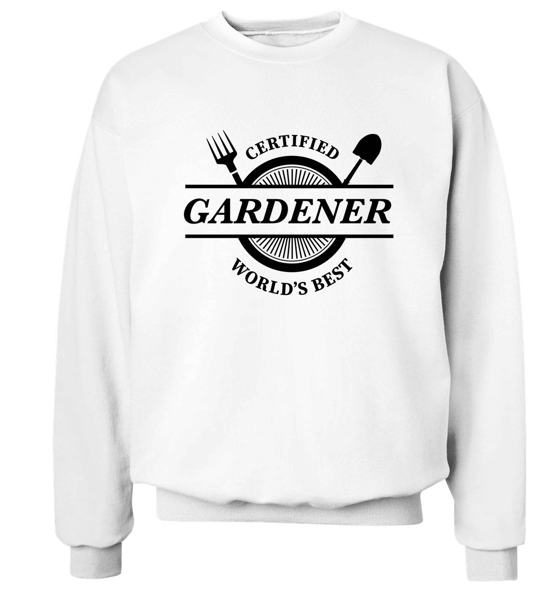 Certified gardener worlds best Adult's unisex white Sweater 2XL