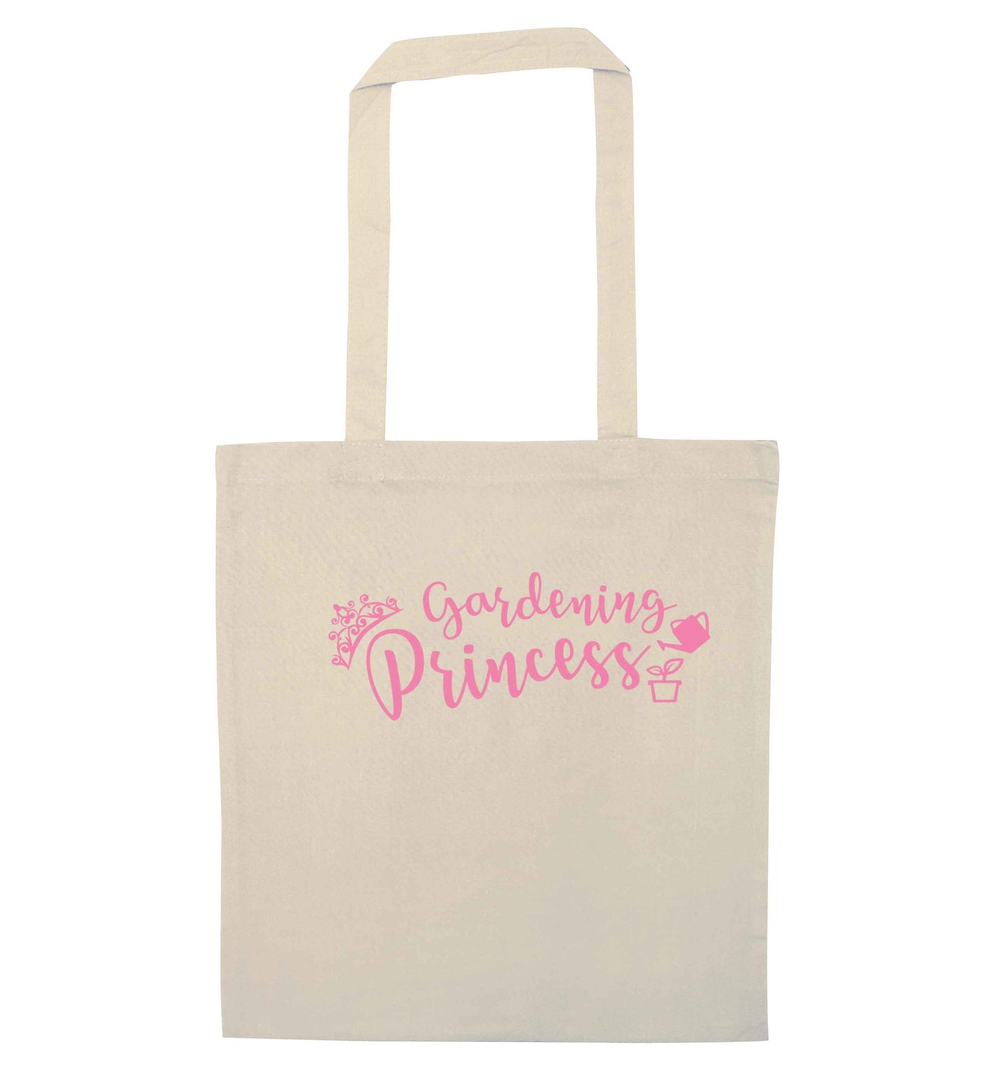 Gardening princess natural tote bag