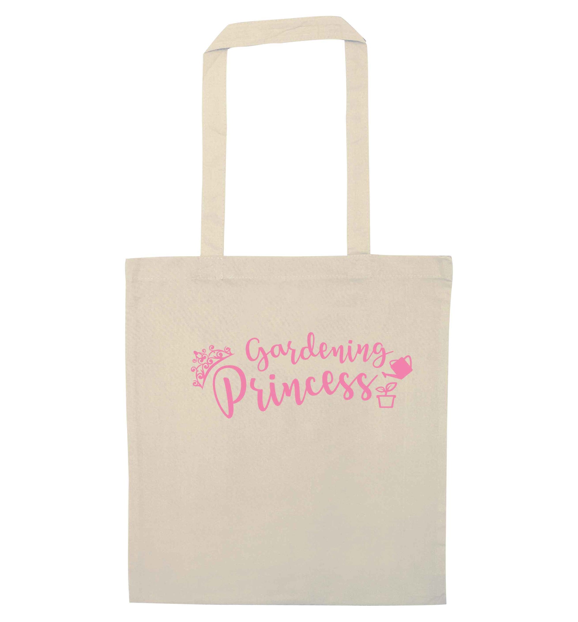 Gardening princess natural tote bag