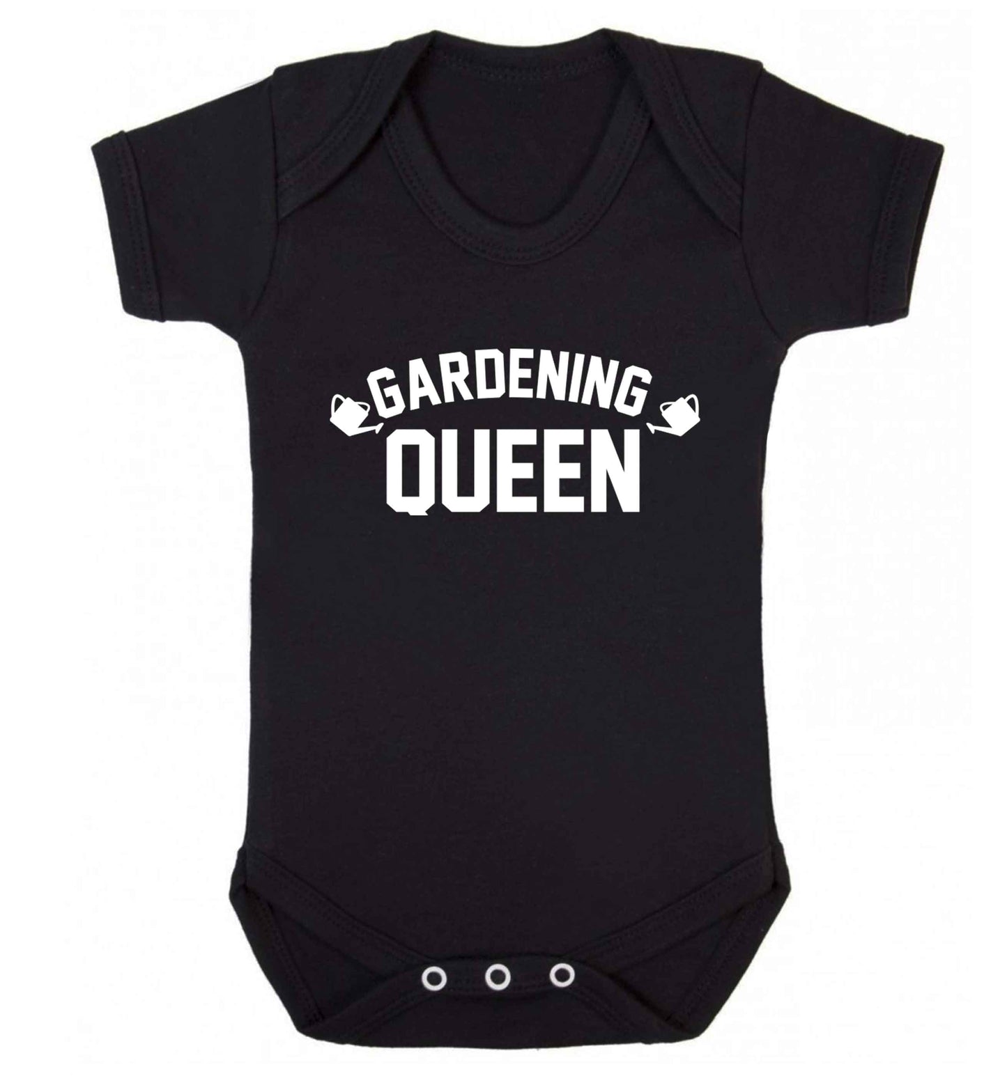 Gardening queen Baby Vest black 18-24 months