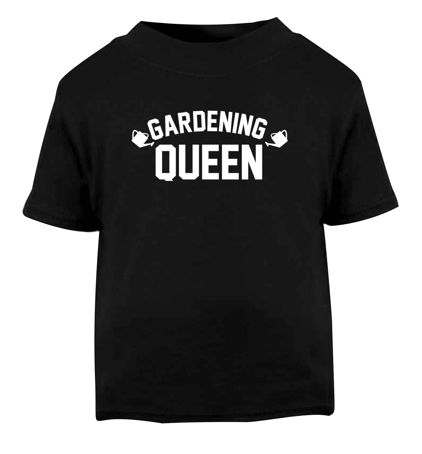 Gardening queen Black Baby Toddler Tshirt 2 years