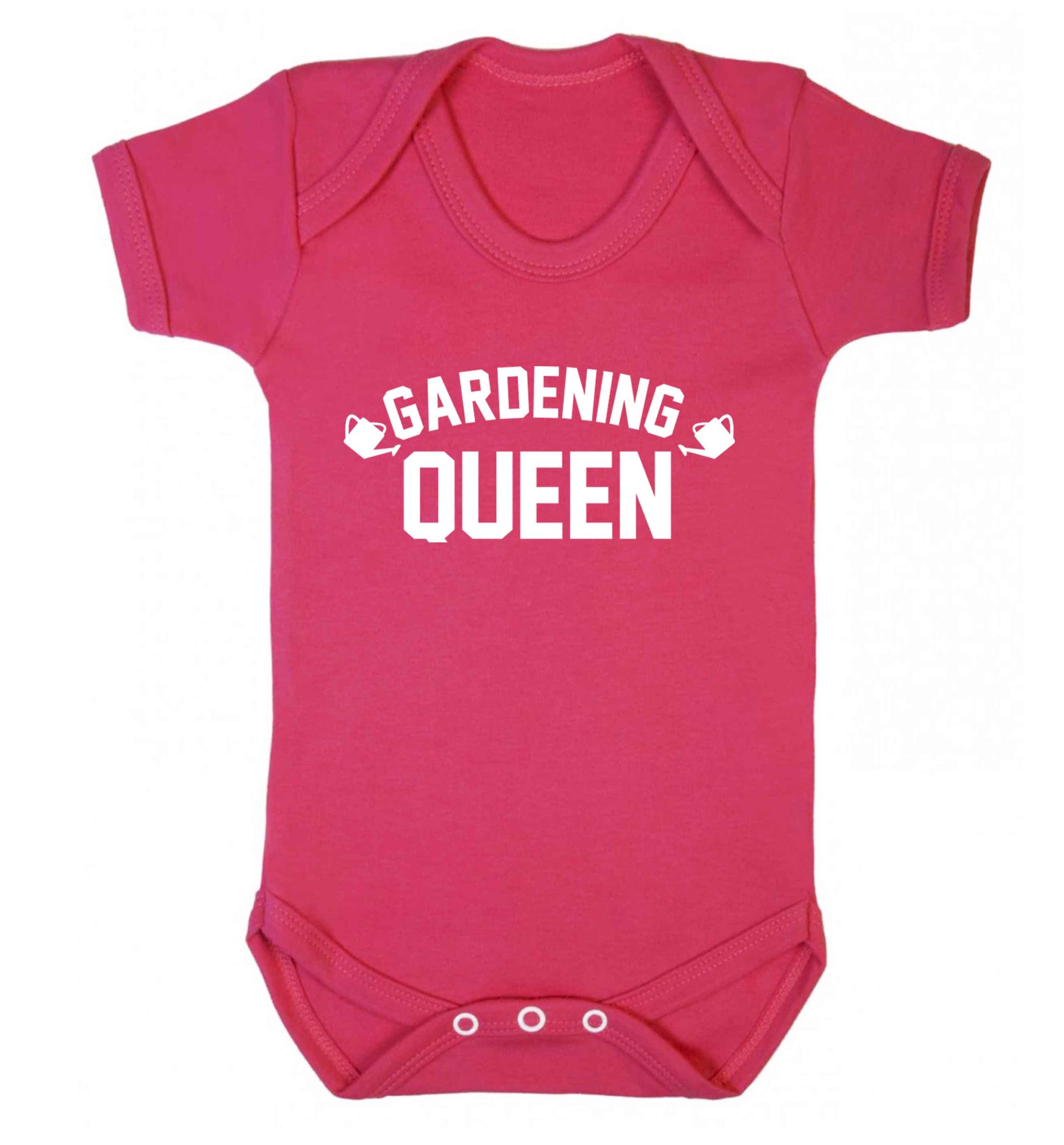 Gardening queen Baby Vest dark pink 18-24 months